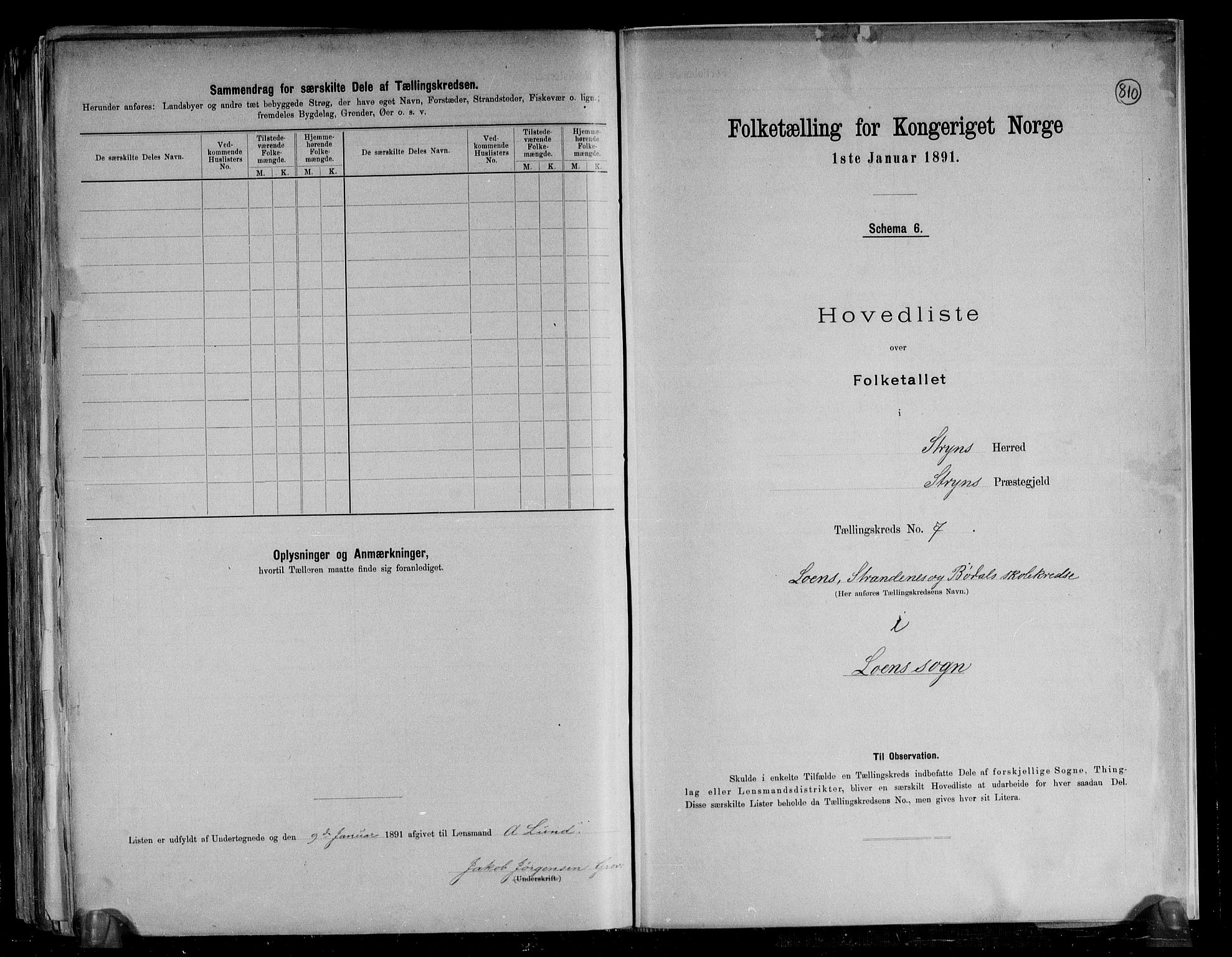 RA, 1891 census for 1448 Stryn, 1891, p. 25