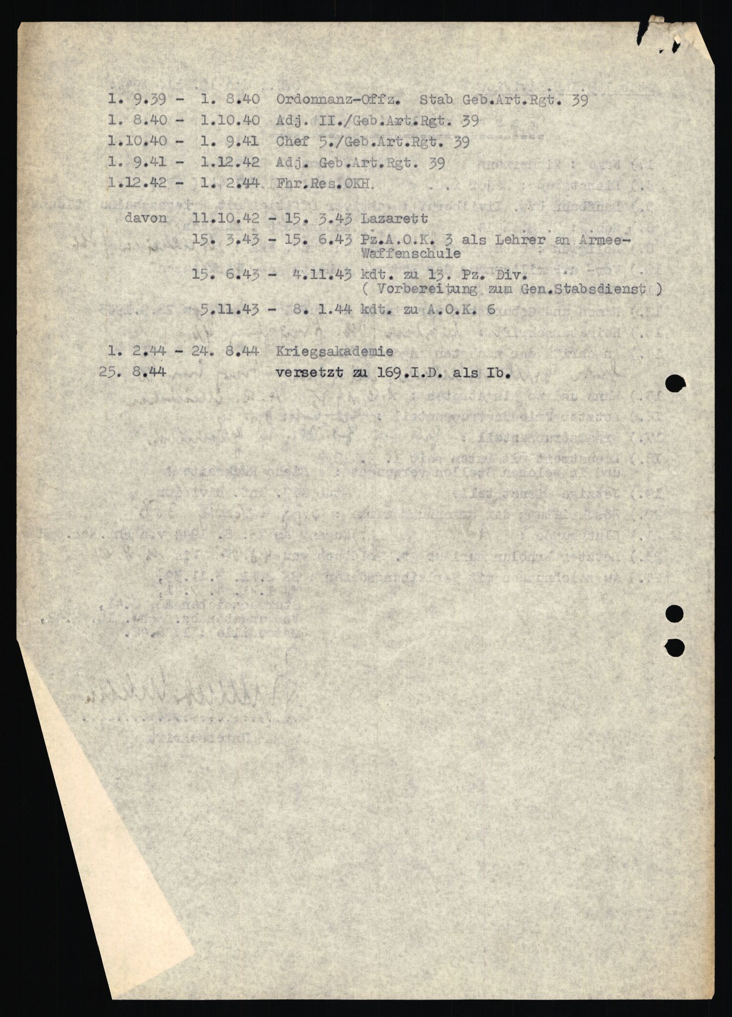 Forsvarets Overkommando. 2 kontor. Arkiv 11.4. Spredte tyske arkivsaker, AV/RA-RAFA-7031/D/Dar/Dara/L0019: Personalbøker og diverse, 1940-1945, p. 663