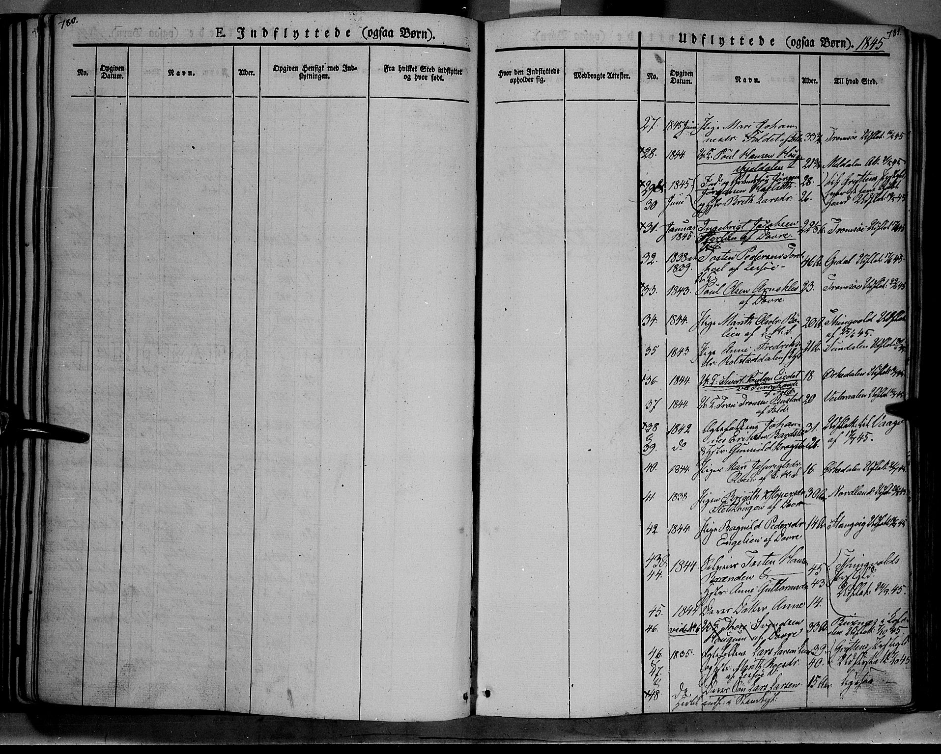 Lesja prestekontor, SAH/PREST-068/H/Ha/Haa/L0006: Parish register (official) no. 6B, 1843-1854, p. 780-781