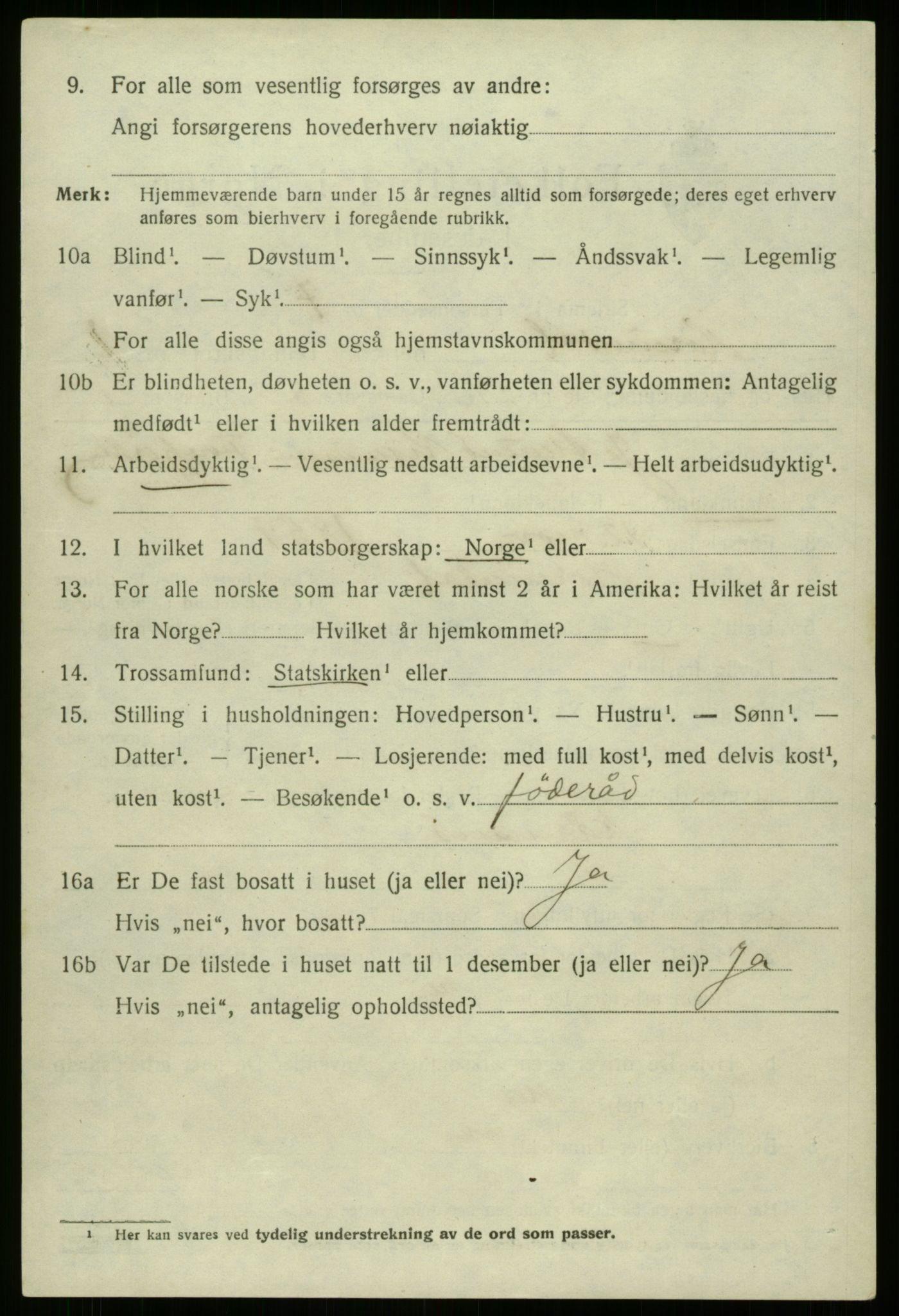 SAB, 1920 census for Hornindal, 1920, p. 933