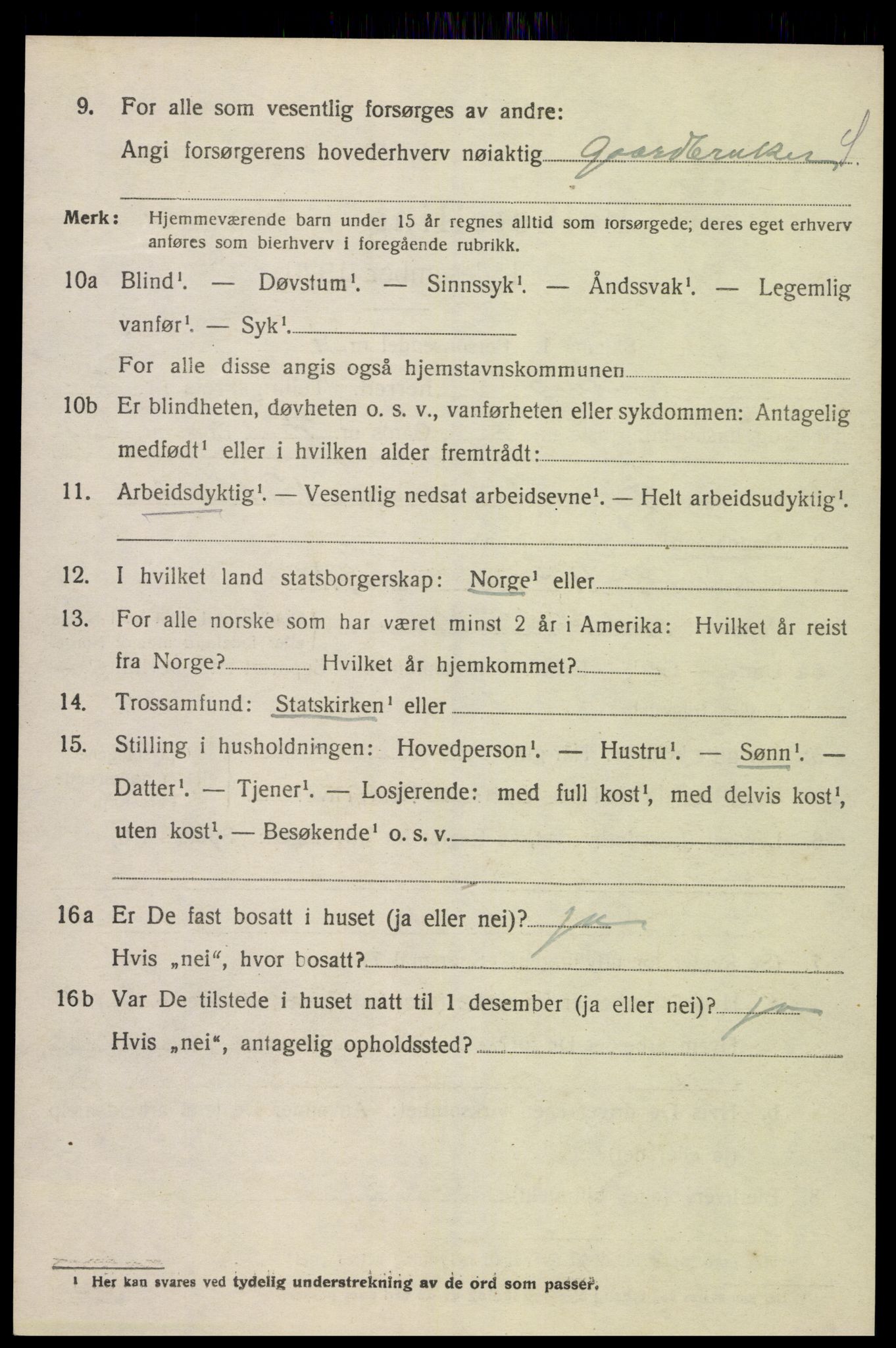 SAK, 1920 census for Konsmo, 1920, p. 1187