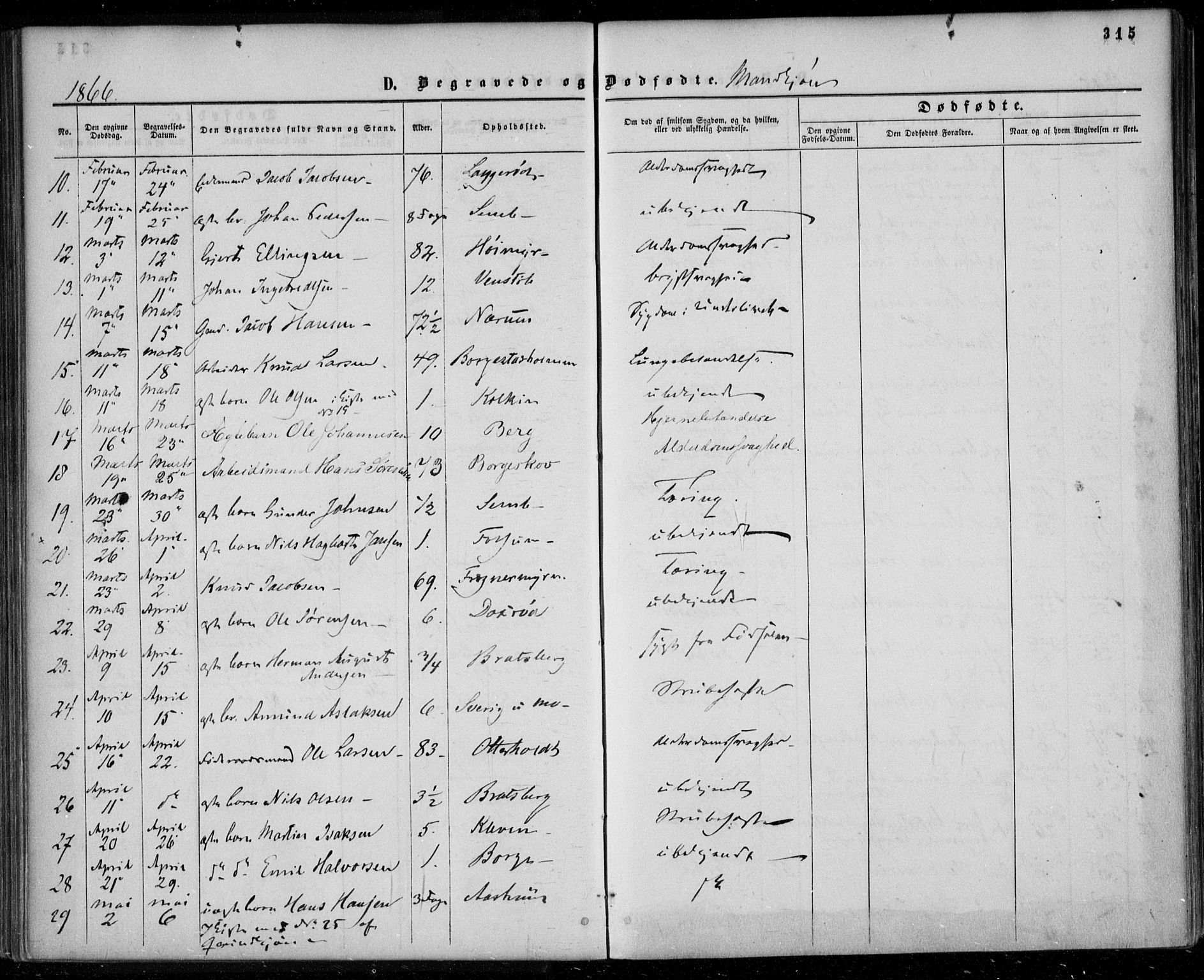 Gjerpen kirkebøker, SAKO/A-265/F/Fa/L0008b: Parish register (official) no. I 8B, 1857-1871, p. 315