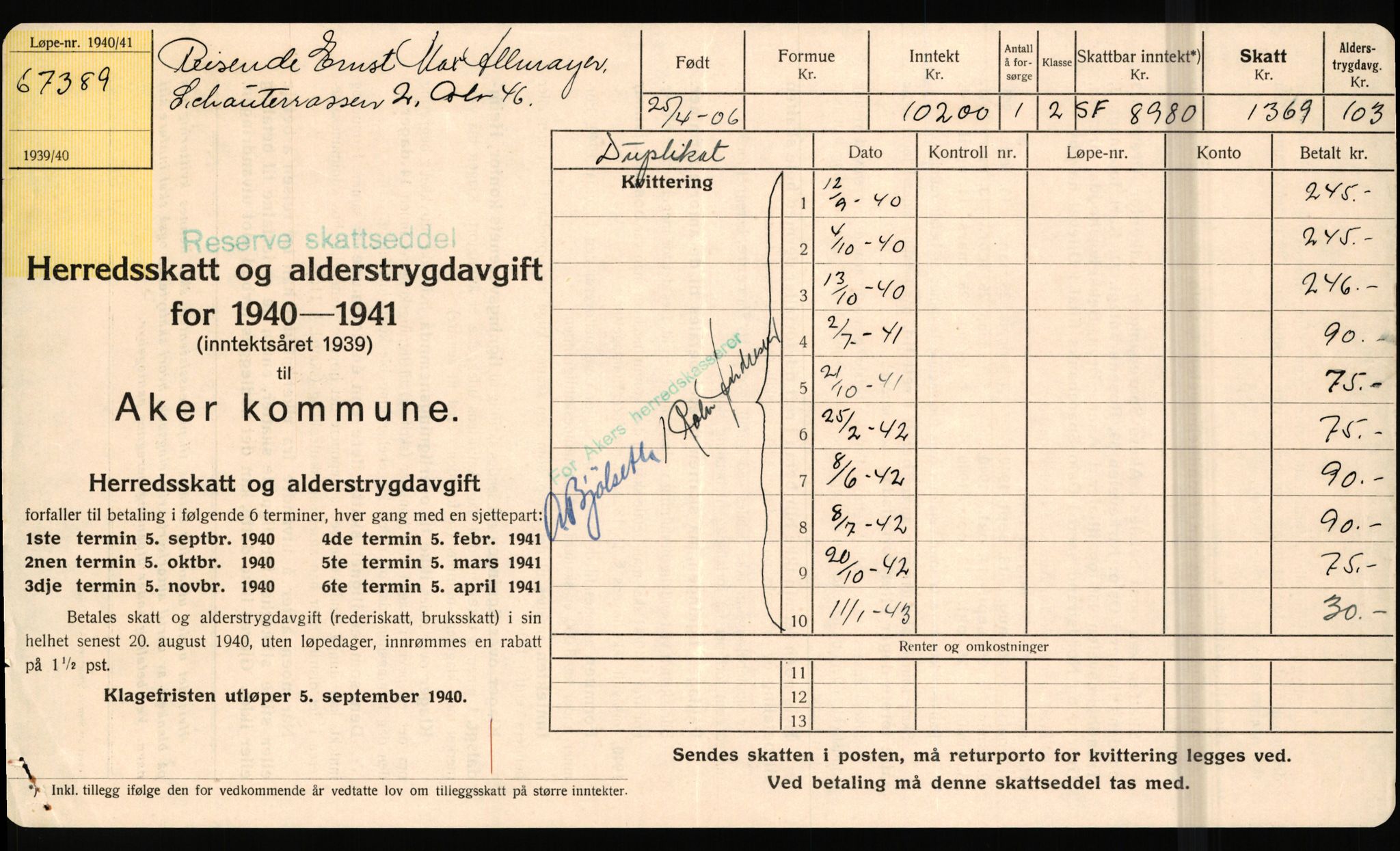 Justisdepartementet, Tilbakeføringskontoret for inndratte formuer, AV/RA-S-1564/H/Hc/Hcc/L0917: --, 1945-1947, p. 408