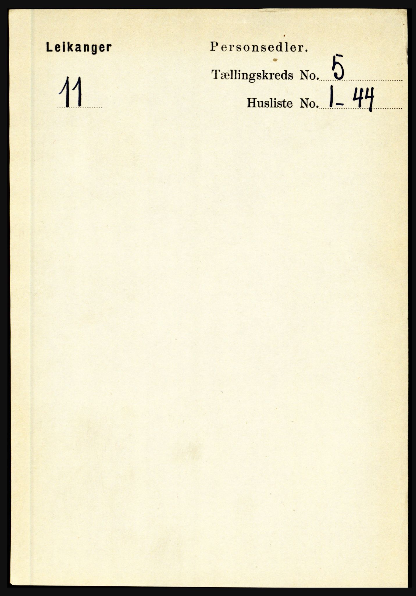 RA, 1891 census for 1419 Leikanger, 1891, p. 873