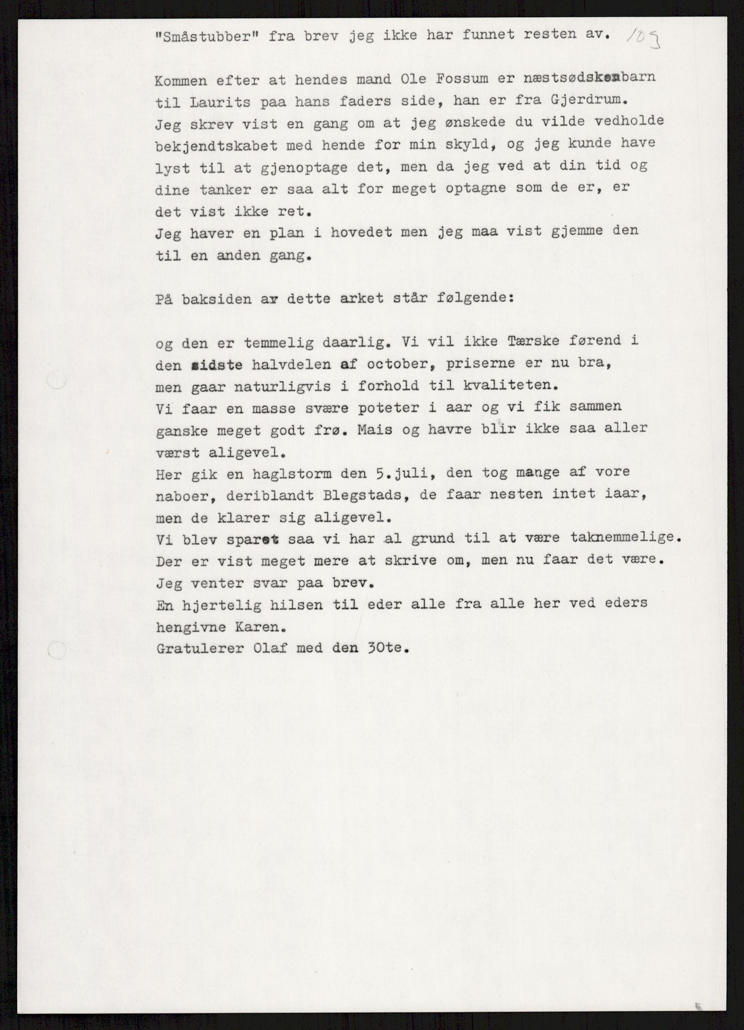 Samlinger til kildeutgivelse, Amerikabrevene, AV/RA-EA-4057/F/L0005: Innlån fra Akershus: Breen - Hilton, 1838-1914, p. 674