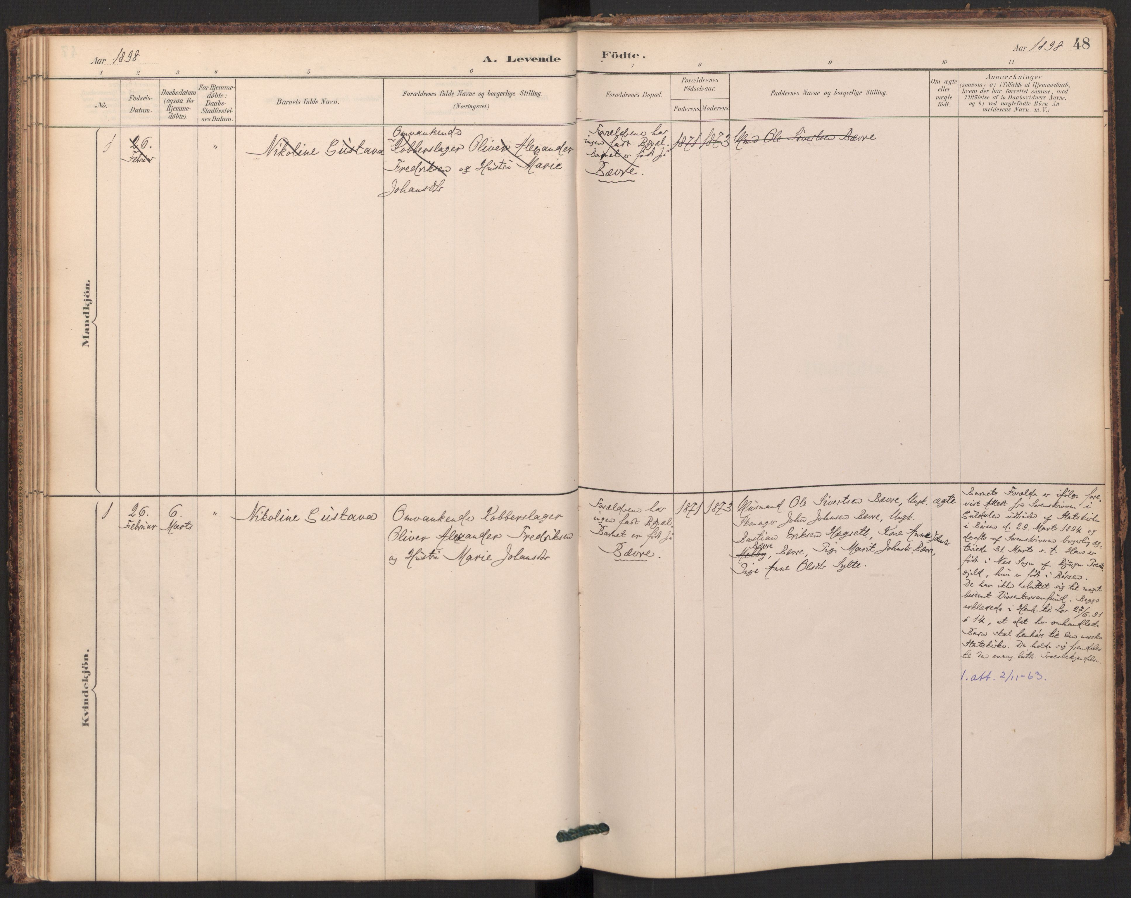 Ministerialprotokoller, klokkerbøker og fødselsregistre - Møre og Romsdal, AV/SAT-A-1454/595/L1047: Parish register (official) no. 595A09, 1885-1900, p. 48