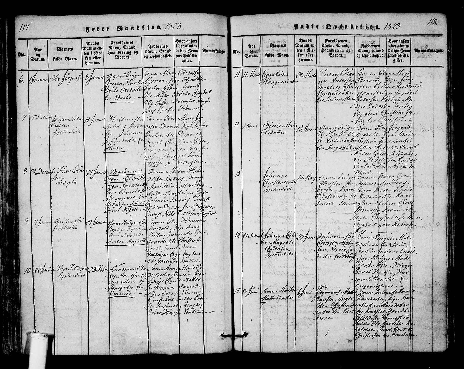 Borre kirkebøker, AV/SAKO-A-338/F/Fa/L0004: Parish register (official) no. I 4, 1815-1845, p. 117-118