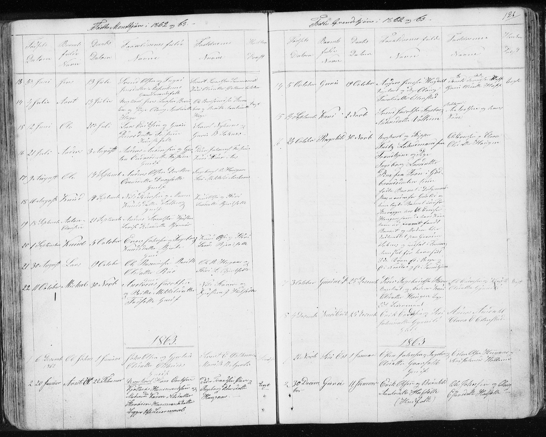 Ministerialprotokoller, klokkerbøker og fødselsregistre - Sør-Trøndelag, AV/SAT-A-1456/689/L1043: Parish register (copy) no. 689C02, 1816-1892, p. 126