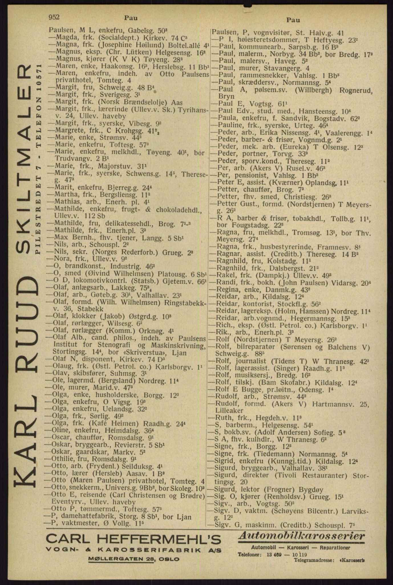 Kristiania/Oslo adressebok, PUBL/-, 1929, p. 952