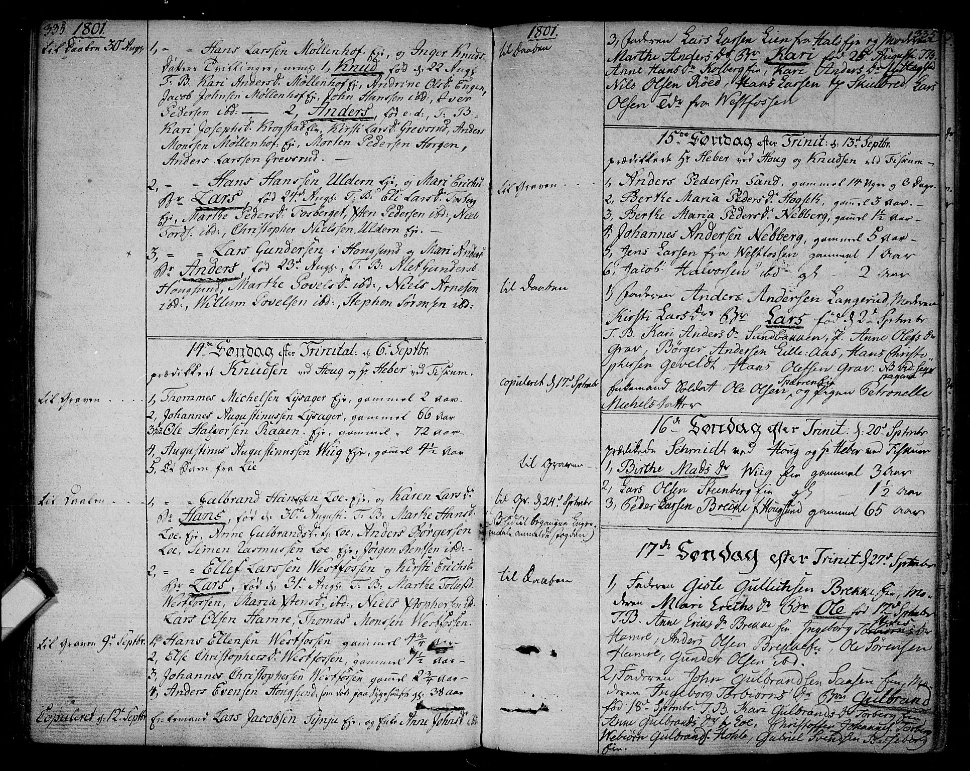 Eiker kirkebøker, AV/SAKO-A-4/F/Fa/L0009: Parish register (official) no. I 9, 1789-1806, p. 335-336