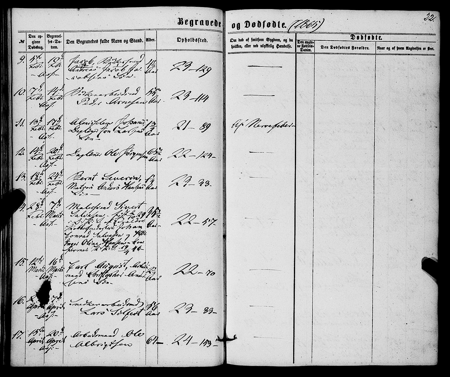 Korskirken sokneprestembete, SAB/A-76101/H/Haa/L0045: Parish register (official) no. E 3, 1863-1875, p. 22