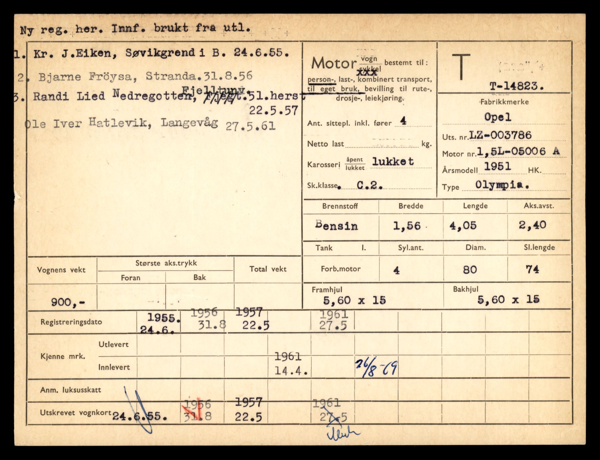 Møre og Romsdal vegkontor - Ålesund trafikkstasjon, AV/SAT-A-4099/F/Fe/L0048: Registreringskort for kjøretøy T 14721 - T 14863, 1927-1998, p. 2299