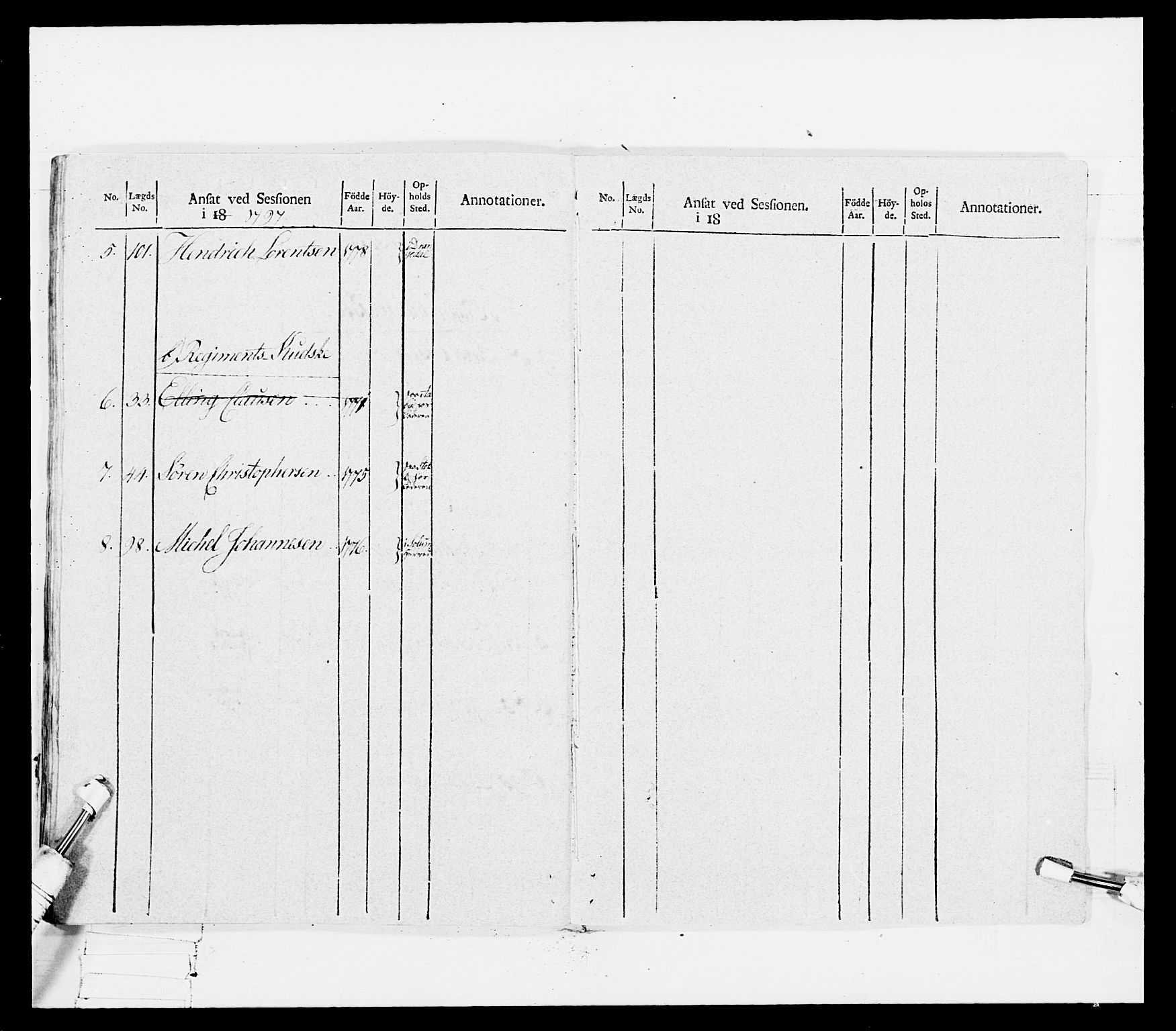 Generalitets- og kommissariatskollegiet, Det kongelige norske kommissariatskollegium, RA/EA-5420/E/Eh/L0114: Telemarkske nasjonale infanteriregiment, 1789-1802, p. 548