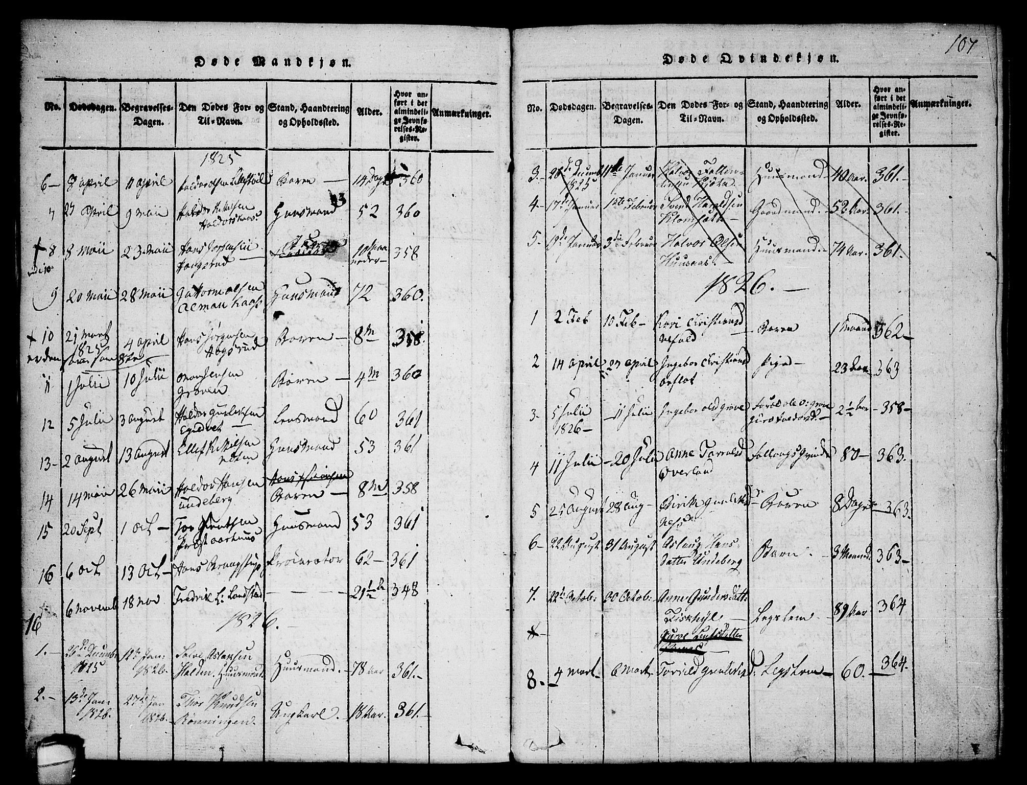 Seljord kirkebøker, SAKO/A-20/F/Fa/L0010: Parish register (official) no. I 10, 1815-1831, p. 107