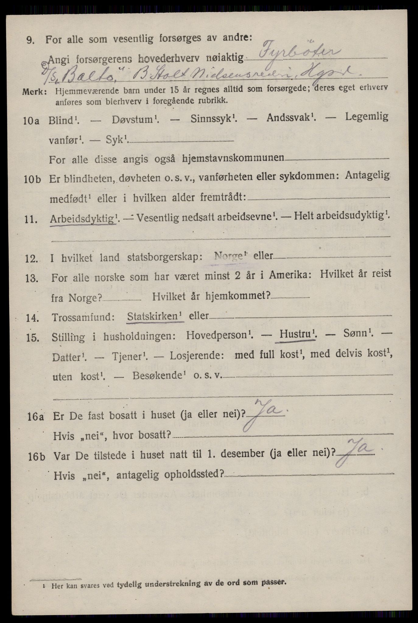 SAST, 1920 census for Skåre, 1920, p. 6843