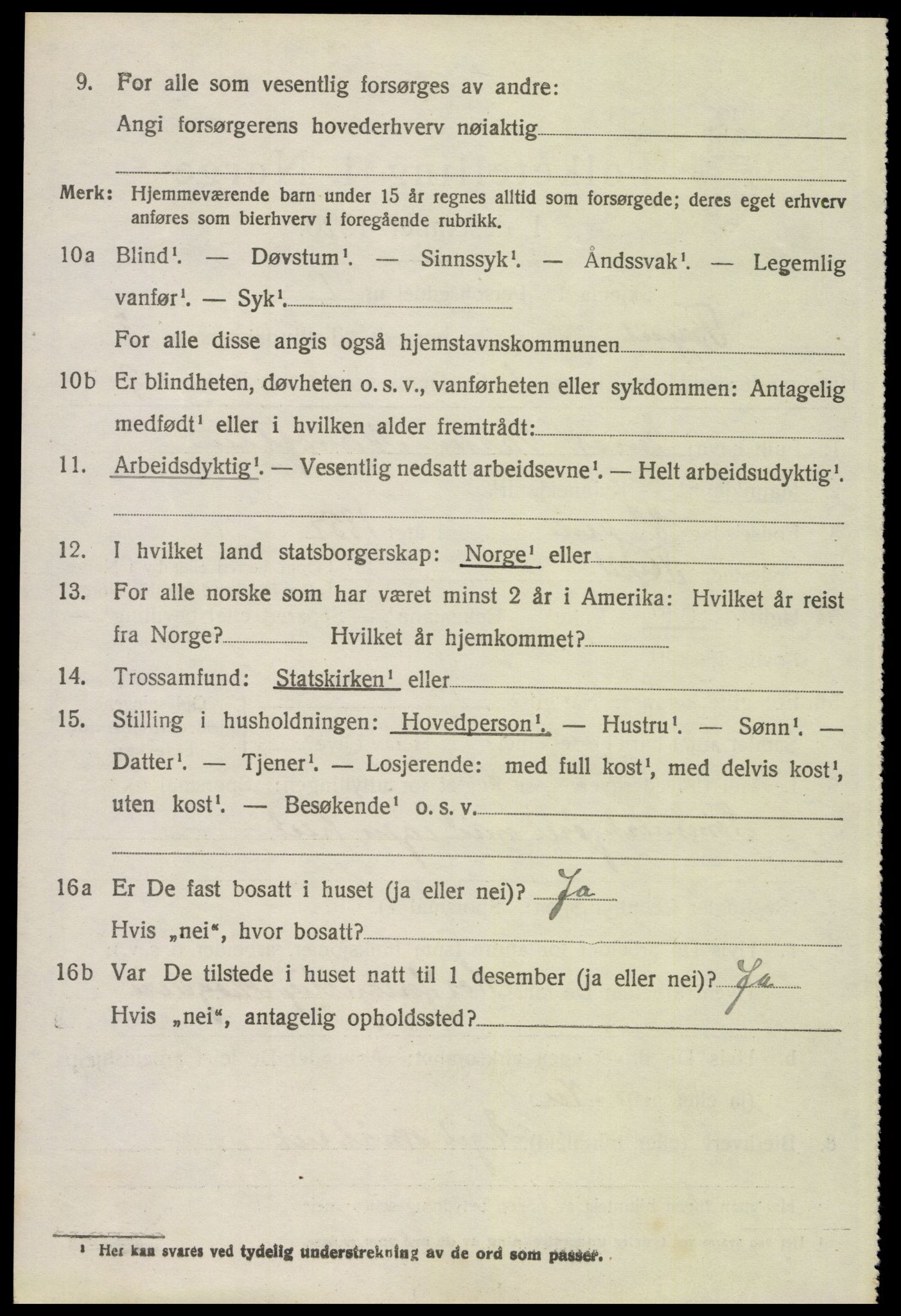 SAH, 1920 census for Trysil, 1920, p. 3478