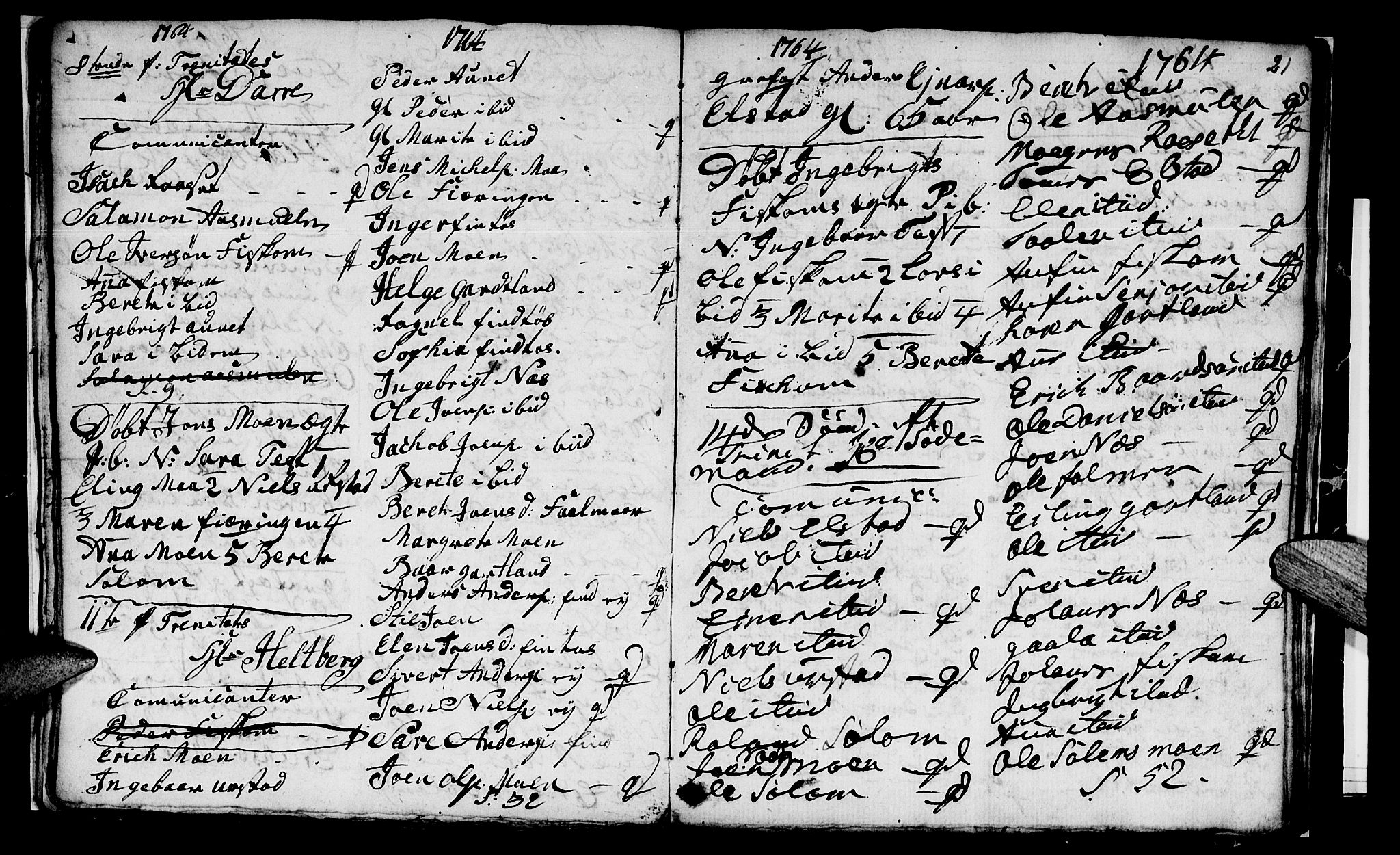 Ministerialprotokoller, klokkerbøker og fødselsregistre - Nord-Trøndelag, SAT/A-1458/759/L0526: Parish register (official) no. 759A02, 1758-1765, p. 21