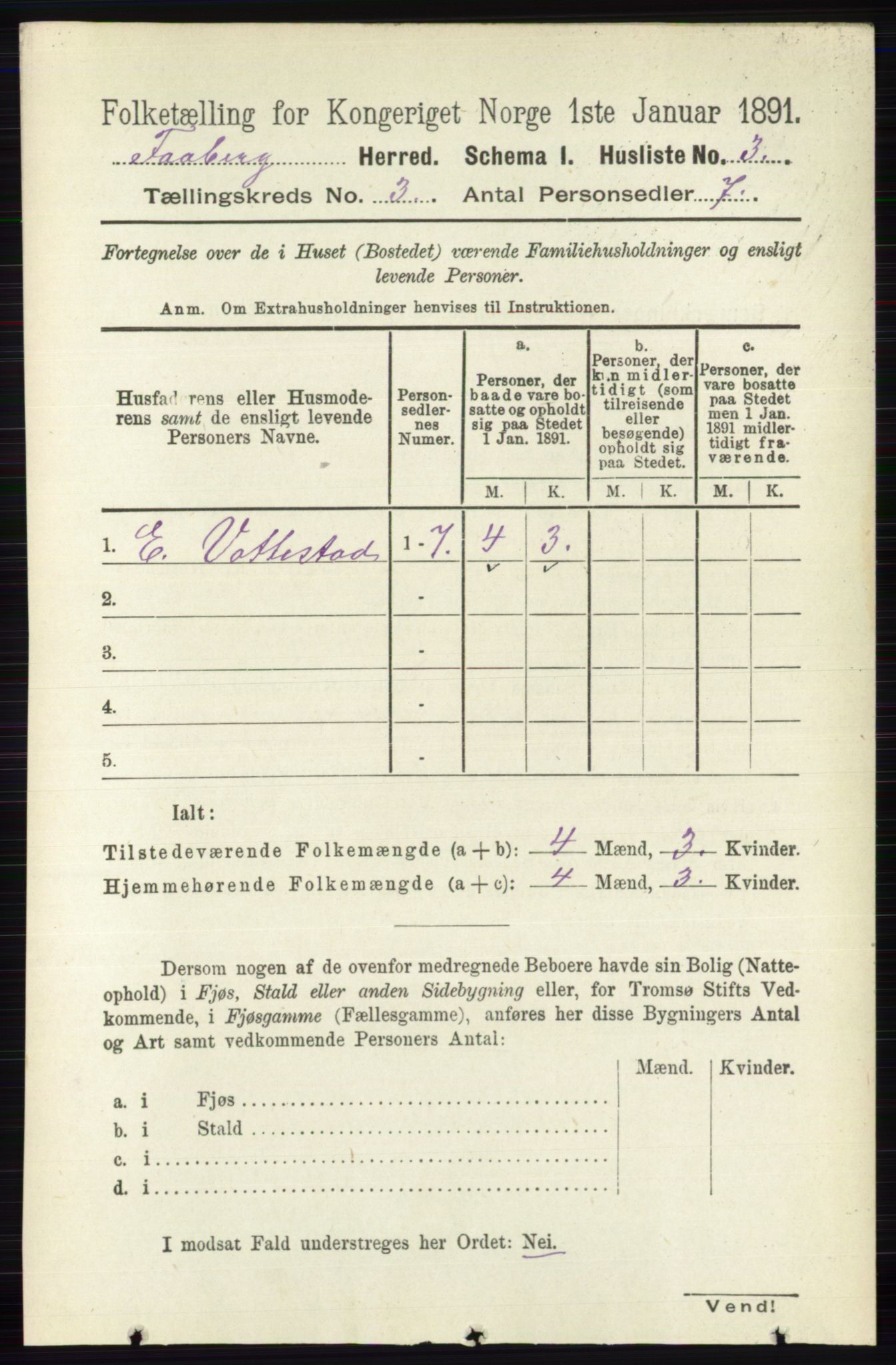 RA, 1891 census for 0524 Fåberg, 1891, p. 803