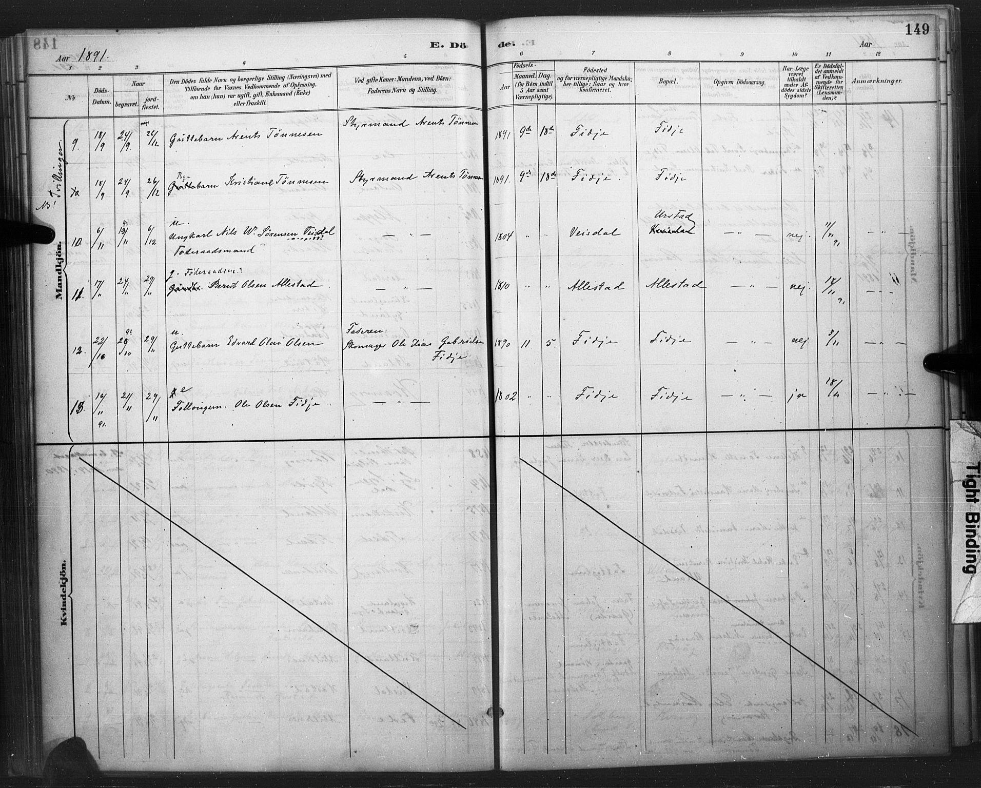 Flekkefjord sokneprestkontor, AV/SAK-1111-0012/F/Fa/Fab/L0006: Parish register (official) no. A 6, 1886-1901, p. 149