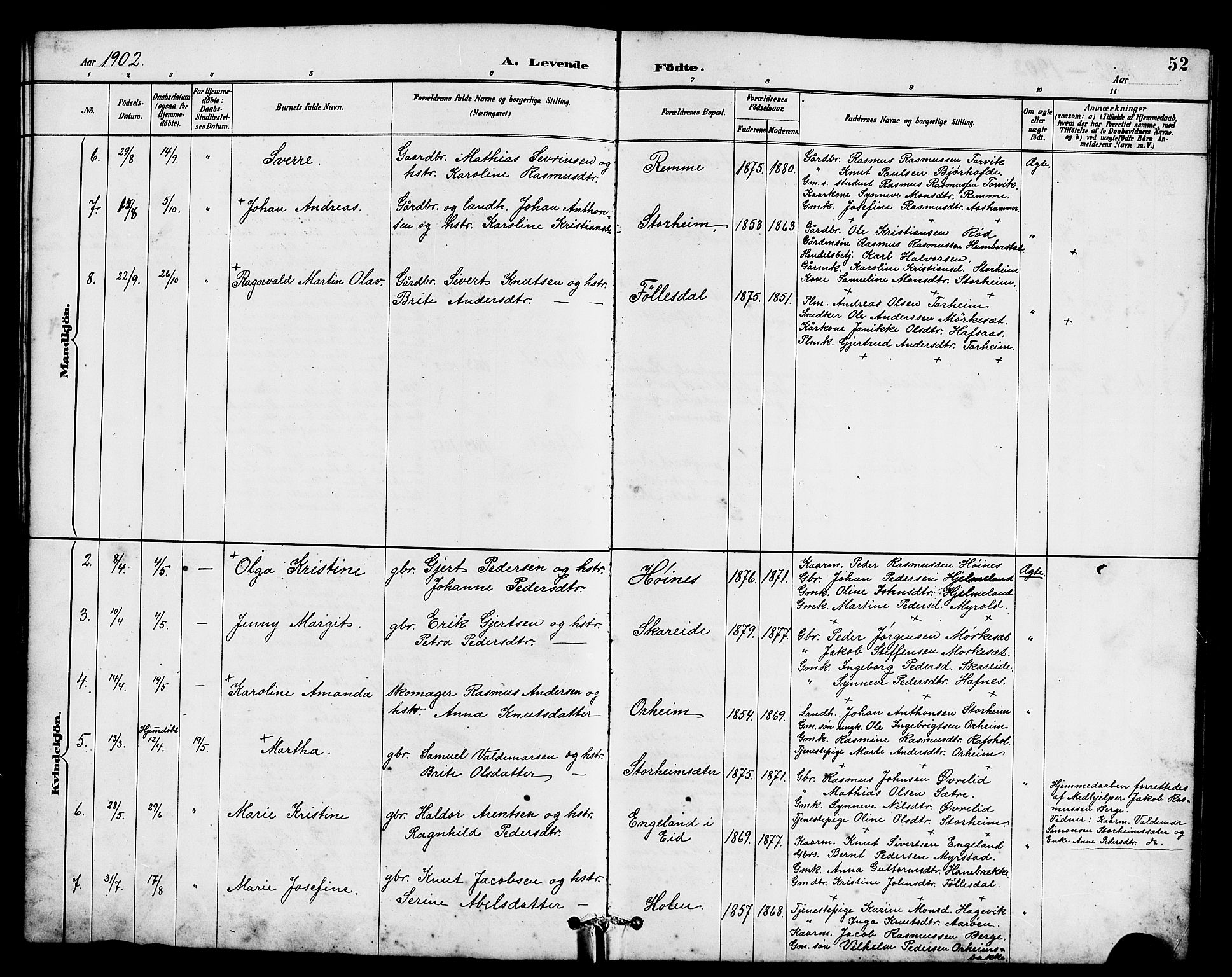 Eid sokneprestembete, AV/SAB-A-82301/H/Hab/Habc/L0002: Parish register (copy) no. C 2, 1887-1906, p. 52