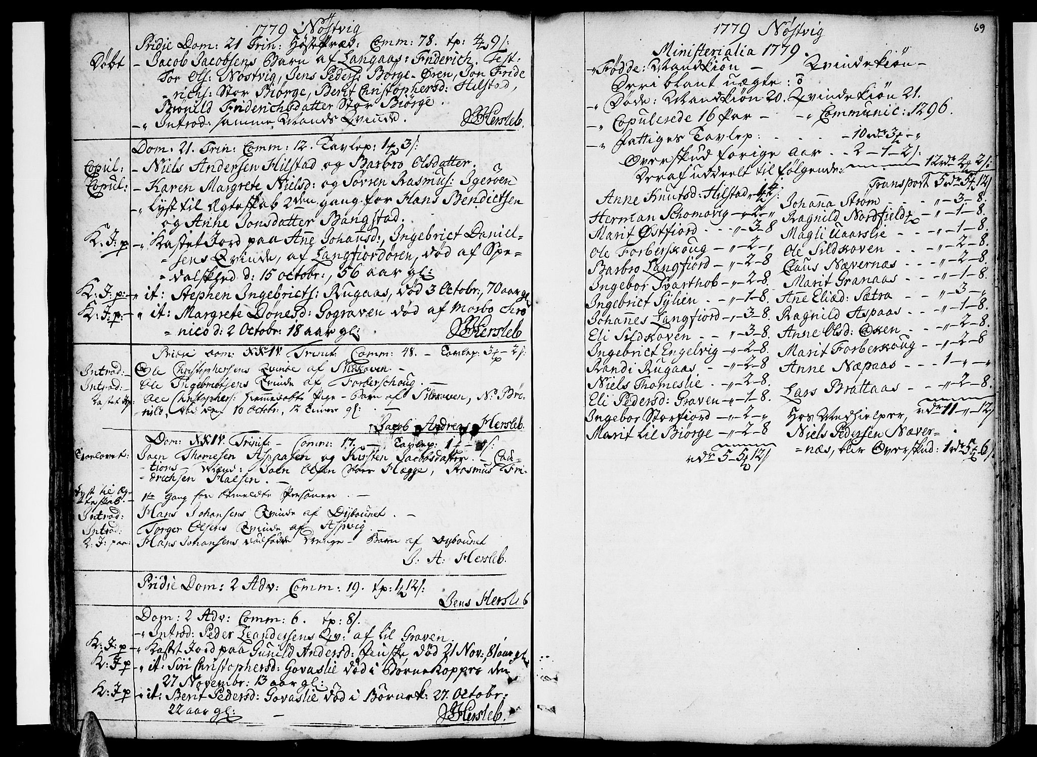 Ministerialprotokoller, klokkerbøker og fødselsregistre - Nordland, SAT/A-1459/814/L0222: Parish register (official) no. 814A03, 1752-1819, p. 69
