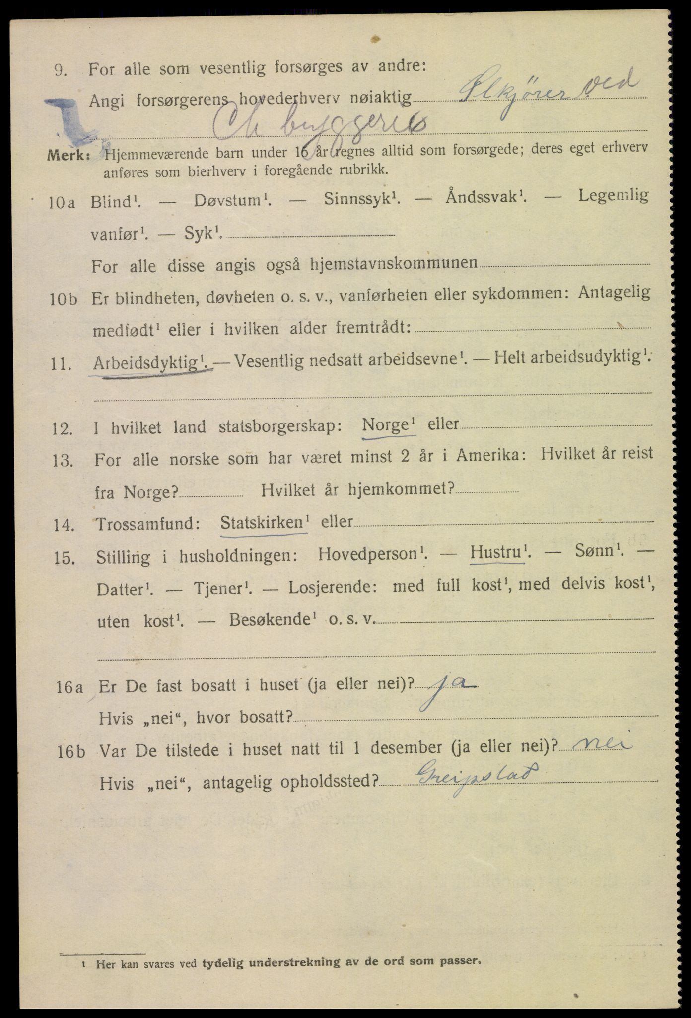 SAK, 1920 census for Kristiansand, 1920, p. 23422