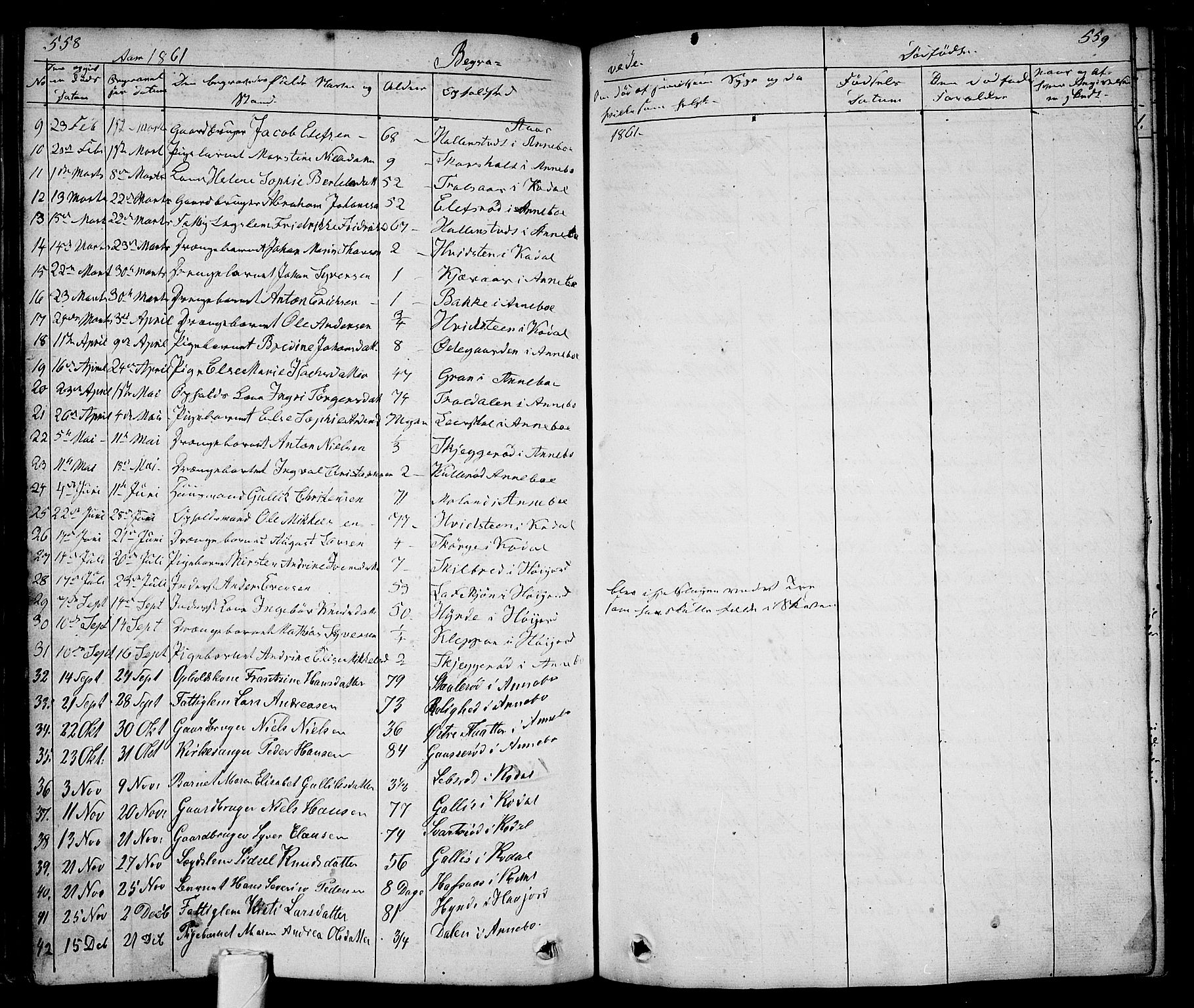 Andebu kirkebøker, AV/SAKO-A-336/G/Ga/L0003: Parish register (copy) no. I 3, 1832-1867, p. 558-559