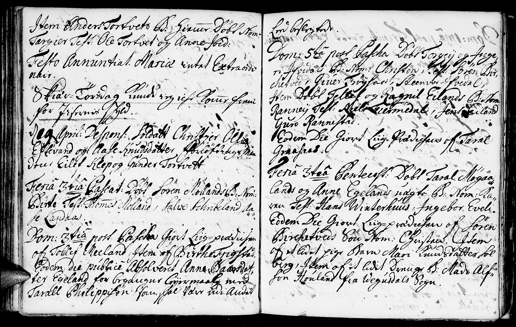 Evje sokneprestkontor, AV/SAK-1111-0008/F/Fa/Fac/L0001: Parish register (official) no. A 1, 1705-1764, p. 123-124