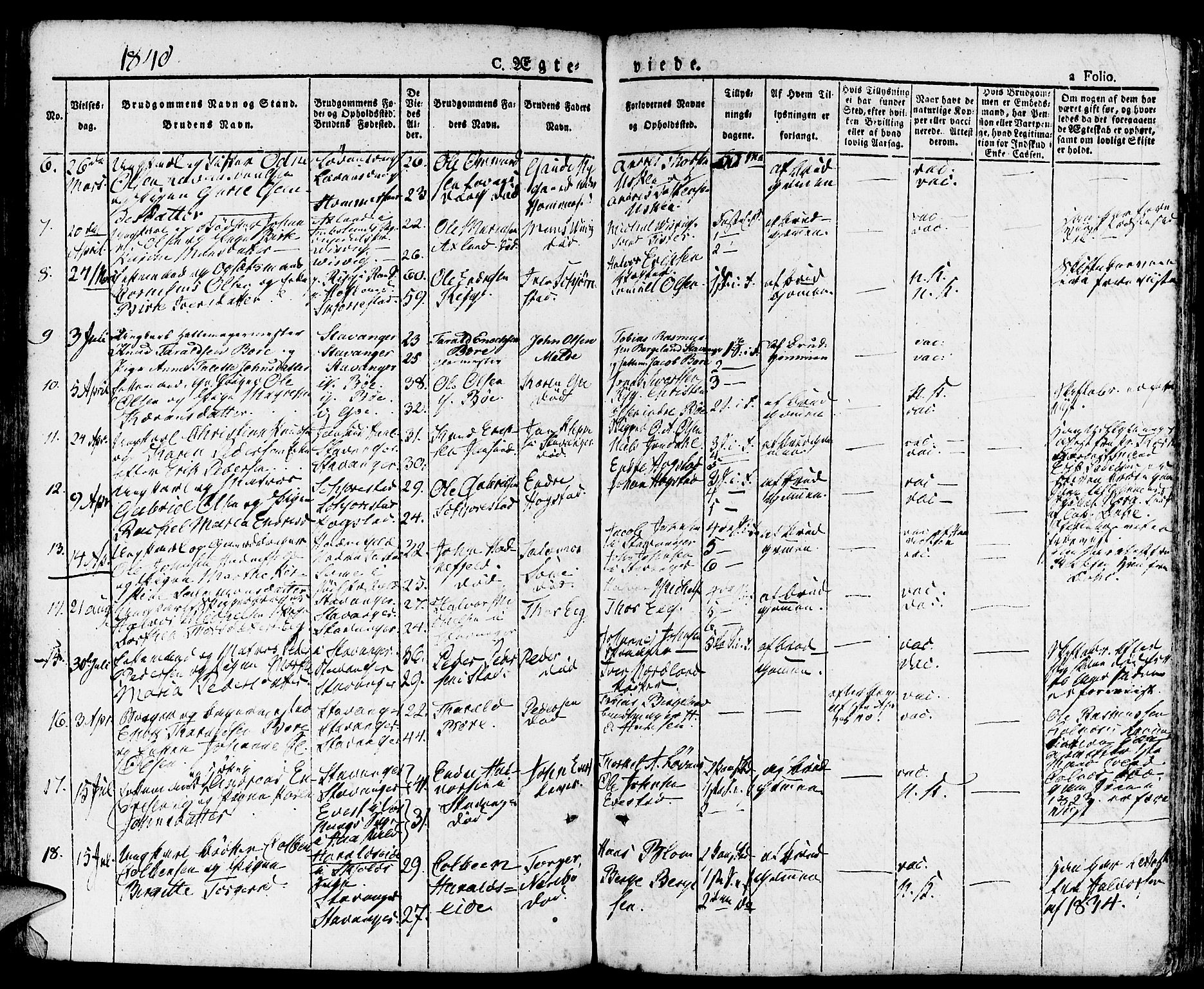 Domkirken sokneprestkontor, AV/SAST-A-101812/001/30/30BA/L0011: Parish register (official) no. A 11, 1832-1856