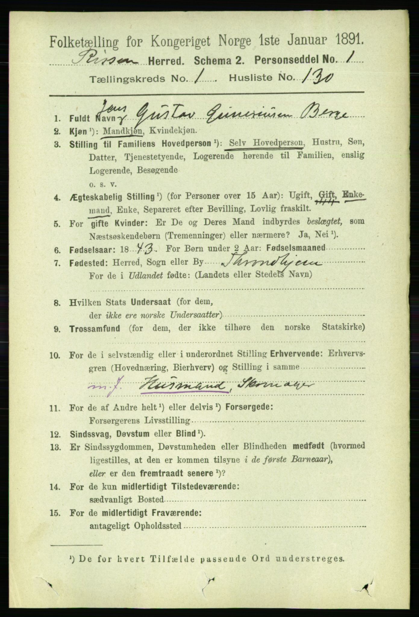 RA, 1891 census for 1624 Rissa, 1891, p. 1056