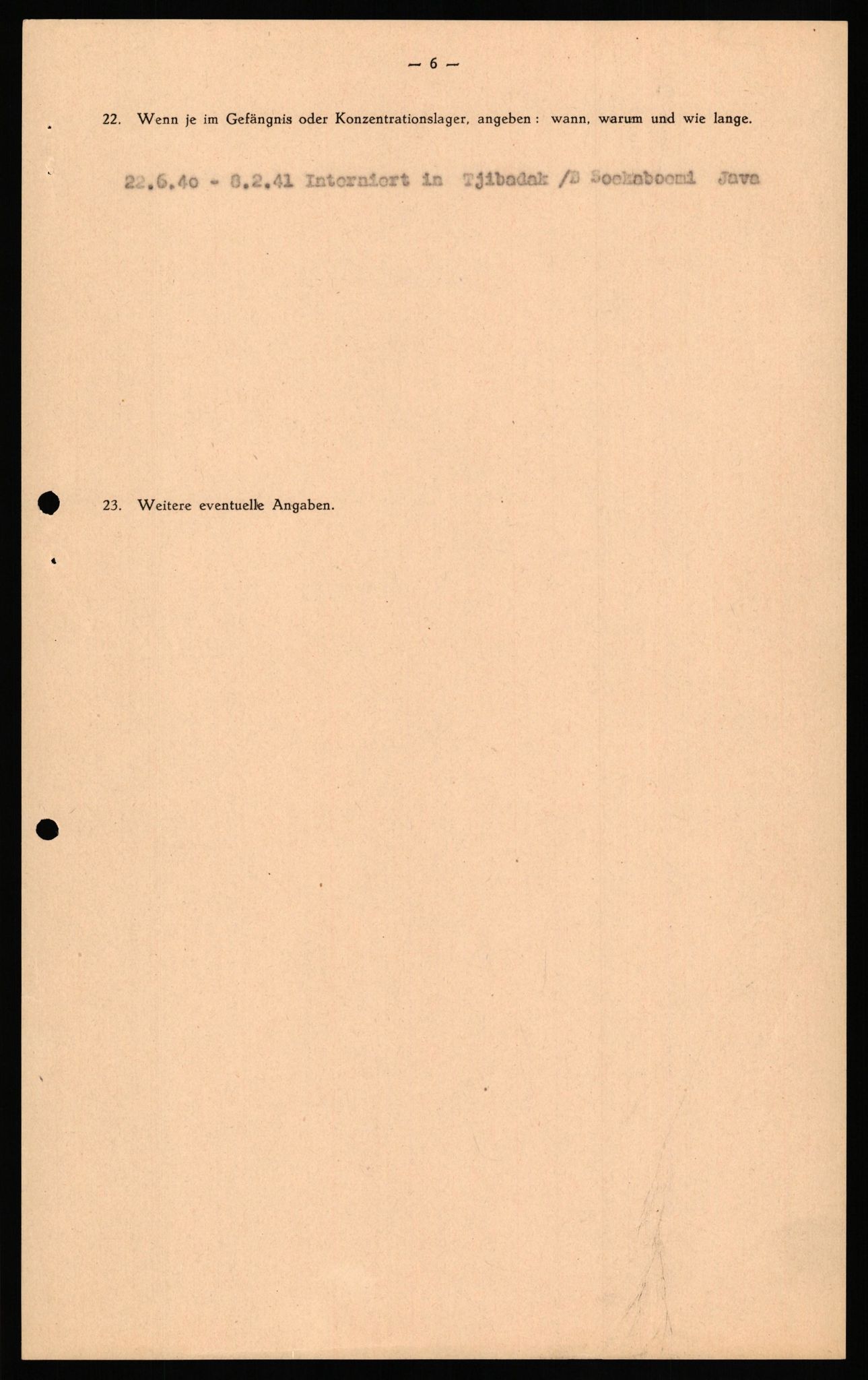 Forsvaret, Forsvarets overkommando II, RA/RAFA-3915/D/Db/L0033: CI Questionaires. Tyske okkupasjonsstyrker i Norge. Tyskere., 1945-1946, p. 461