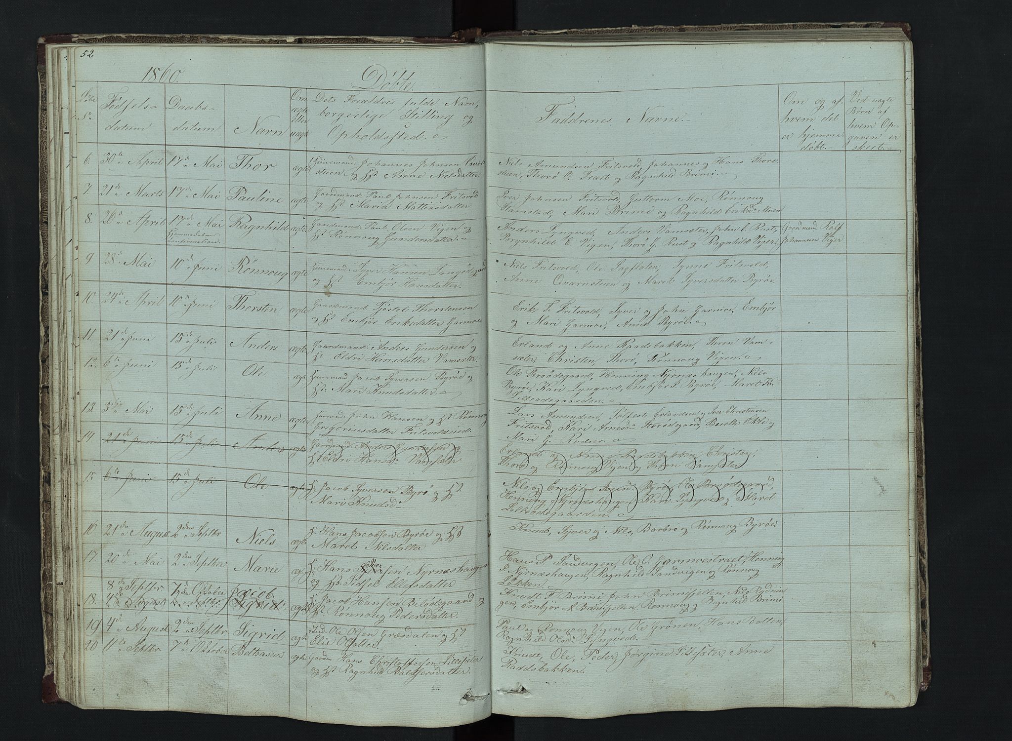 Lom prestekontor, AV/SAH-PREST-070/L/L0014: Parish register (copy) no. 14, 1845-1876, p. 52-53