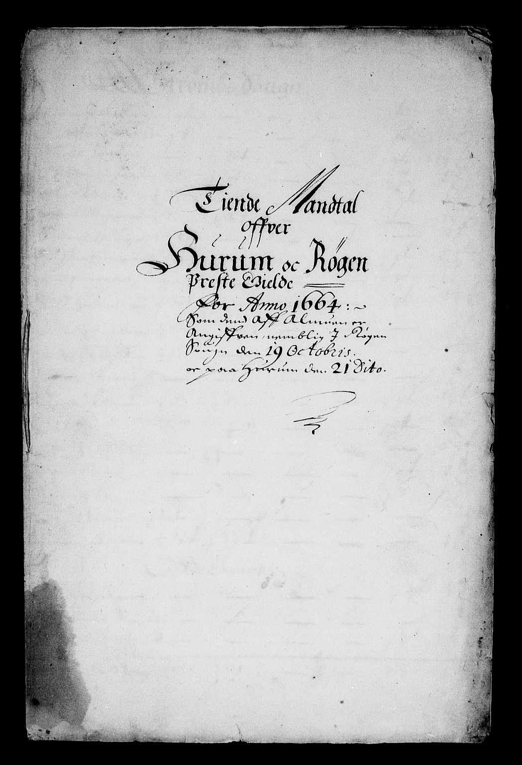 Rentekammeret inntil 1814, Reviderte regnskaper, Stiftamtstueregnskaper, Landkommissariatet på Akershus og Akershus stiftamt, AV/RA-EA-5869/R/Ra/L0021: Landkommissariatet på Akershus, 1664