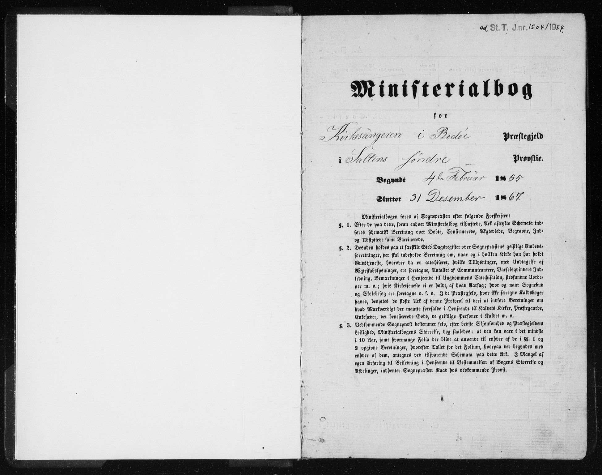 Ministerialprotokoller, klokkerbøker og fødselsregistre - Nordland, AV/SAT-A-1459/801/L0028: Parish register (copy) no. 801C03, 1855-1867