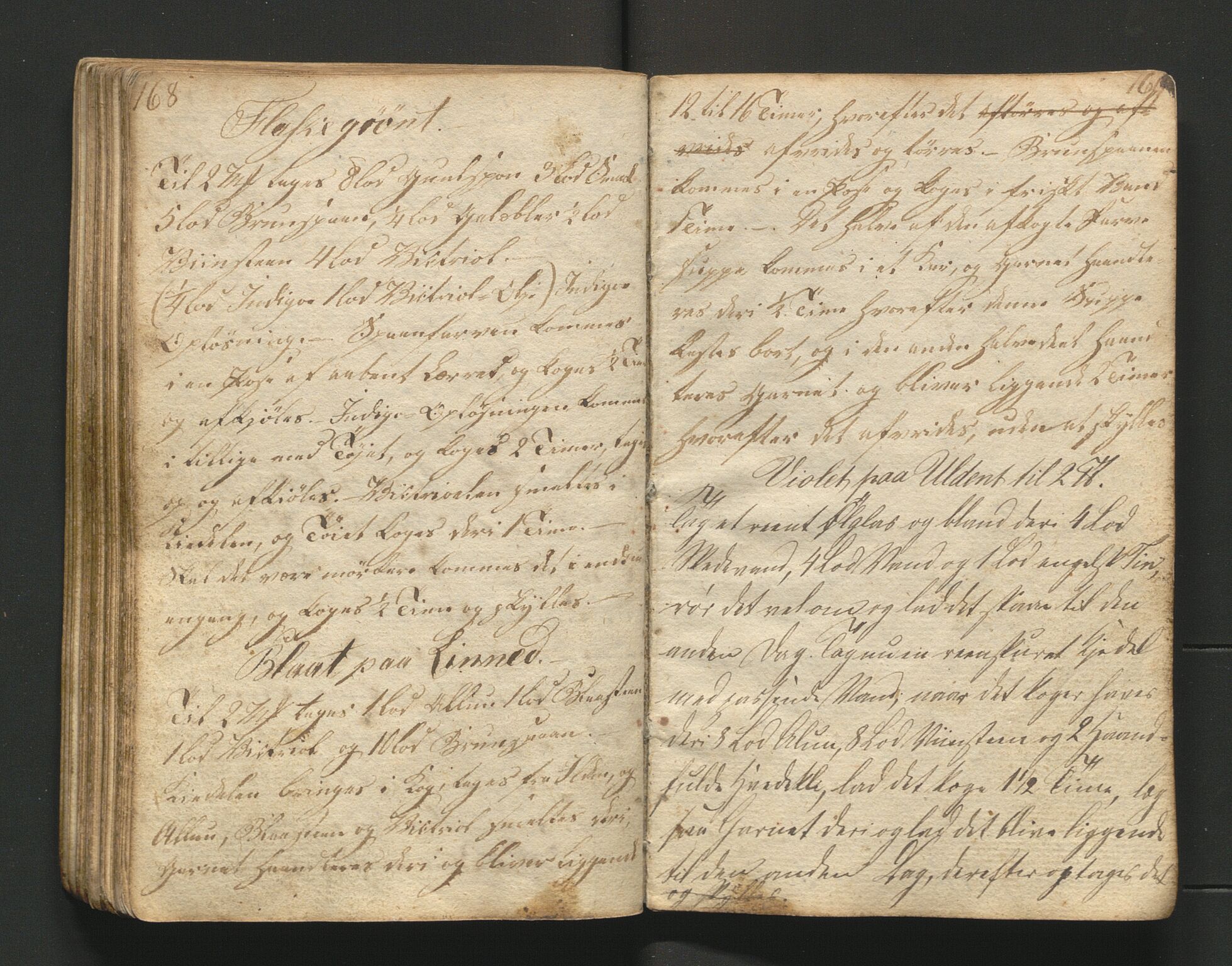 Pa 1464 - Langballe, Hulleborg, AV/SAST-A-101779/F/L0001: Oppskriftsbok, 1805-1810, p. 168-169