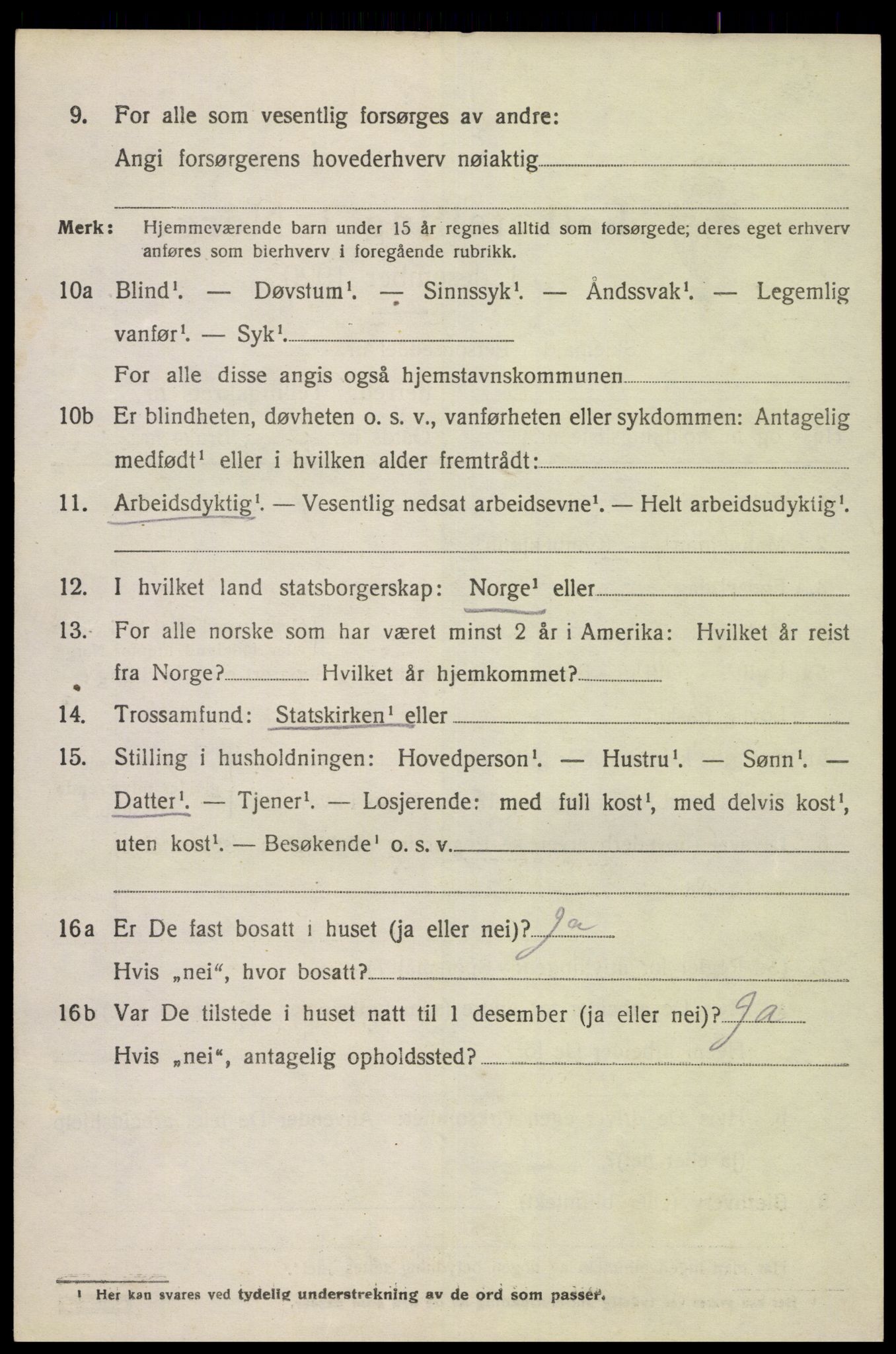 SAK, 1920 census for Herad, 1920, p. 469