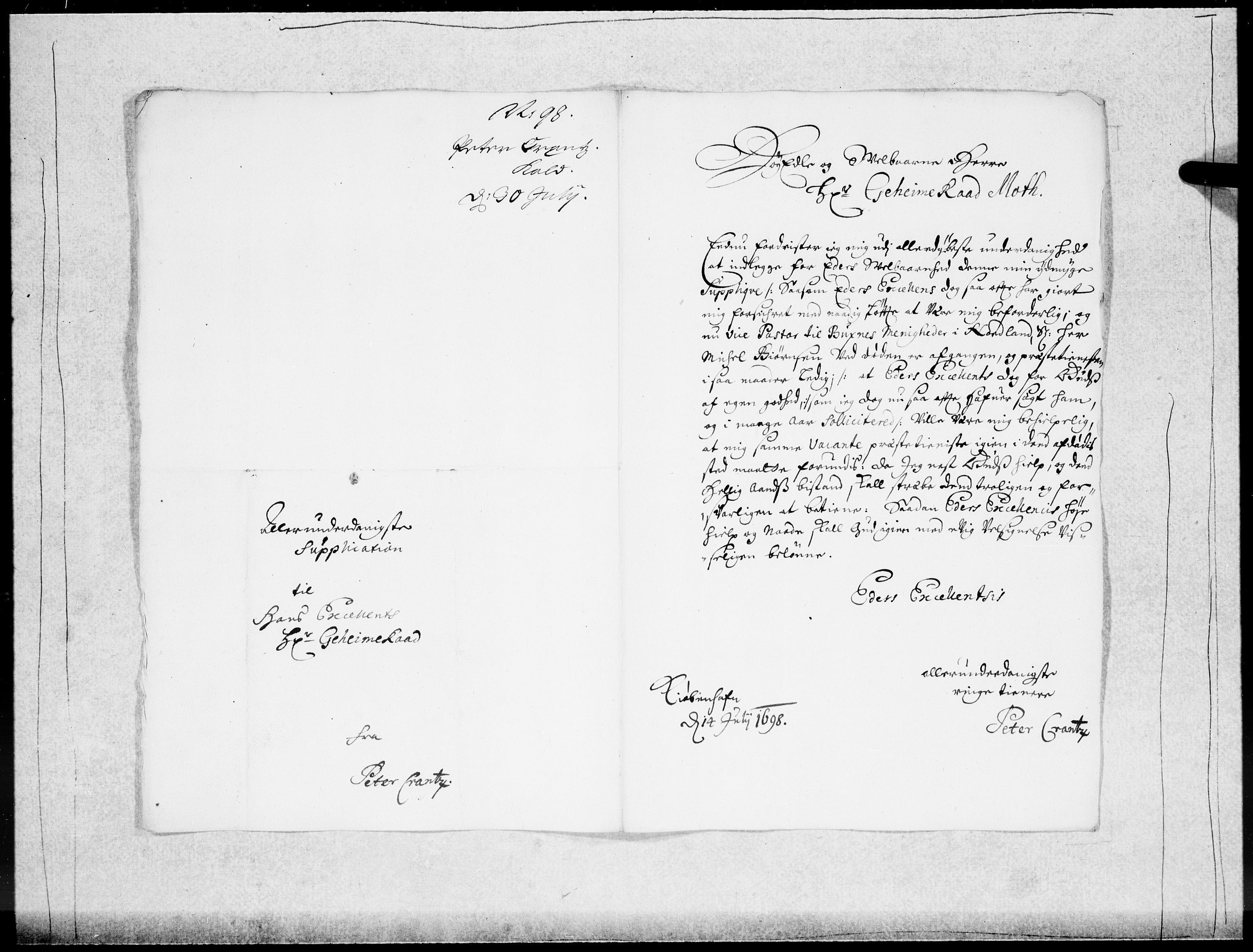 Danske Kanselli 1572-1799, AV/RA-EA-3023/F/Fc/Fcc/Fcca/L0048: Norske innlegg 1572-1799, 1697-1699, p. 273
