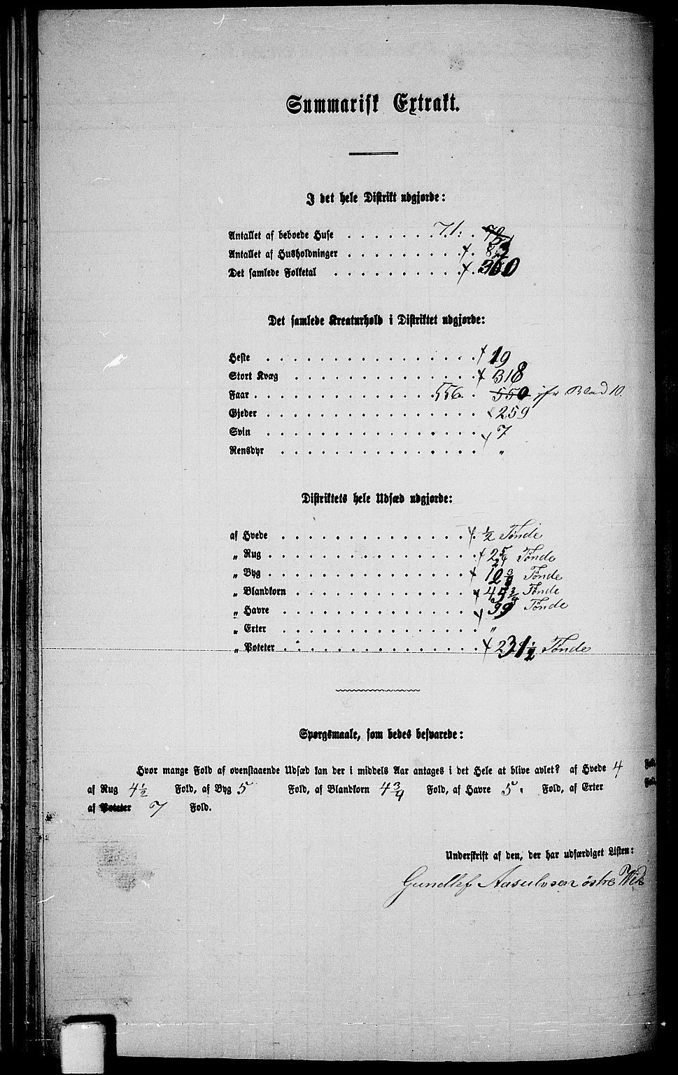 RA, 1865 census for Hægebostad, 1865, p. 70