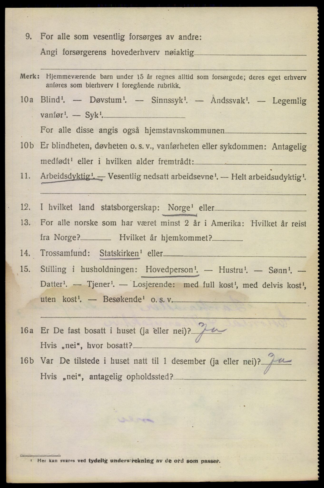 SAKO, 1920 census for Sauherad, 1920, p. 6818