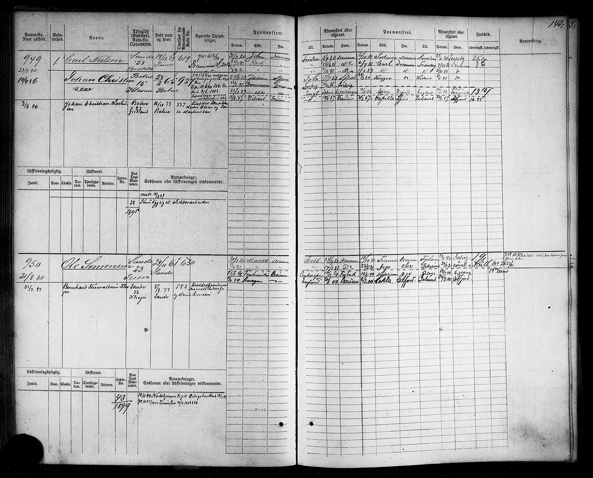 Holmestrand innrulleringskontor, AV/SAKO-A-1151/F/Fc/L0004: Hovedrulle, 1872-1913, p. 178