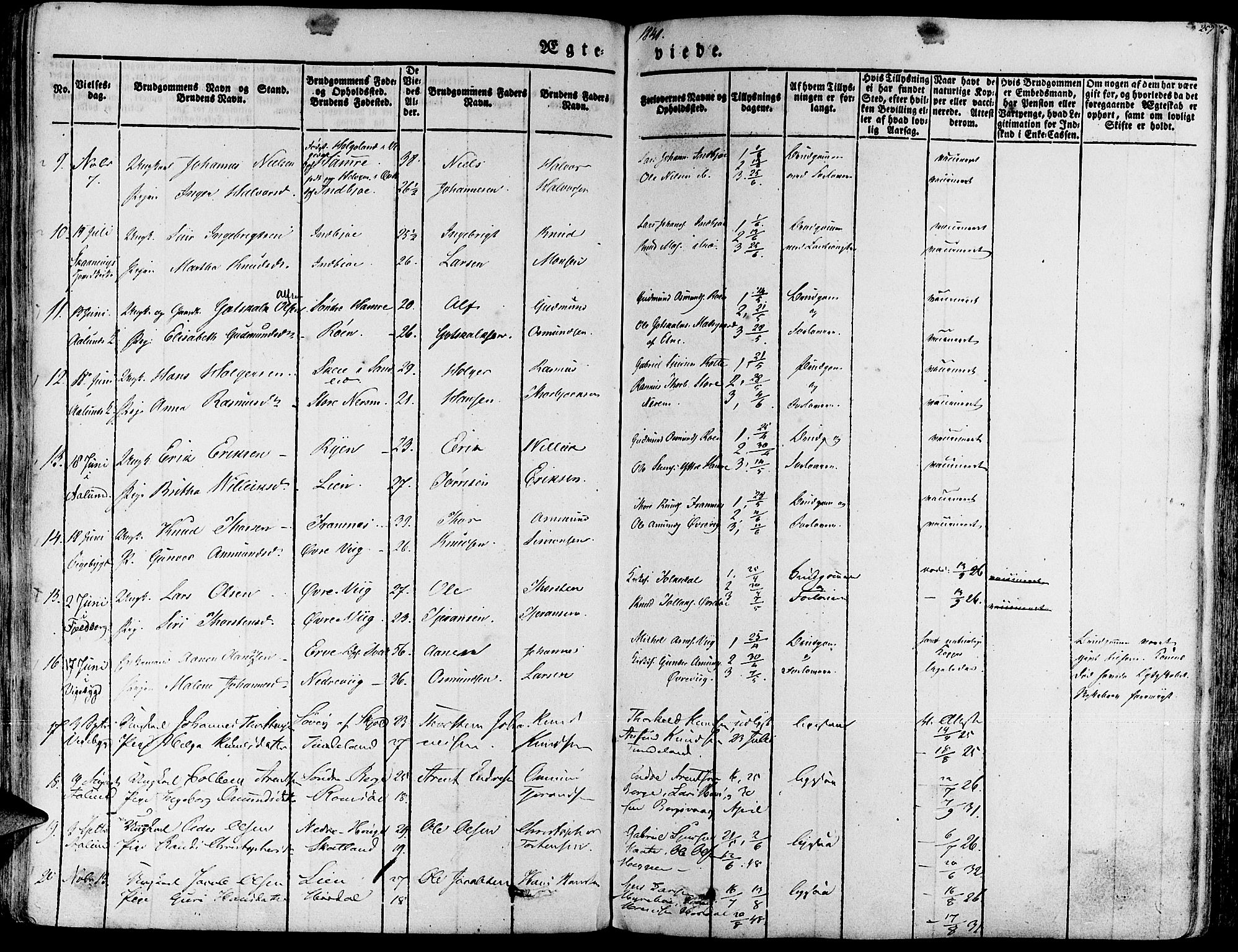 Fjelberg sokneprestembete, SAB/A-75201/H/Haa: Parish register (official) no. A 6, 1835-1851, p. 257