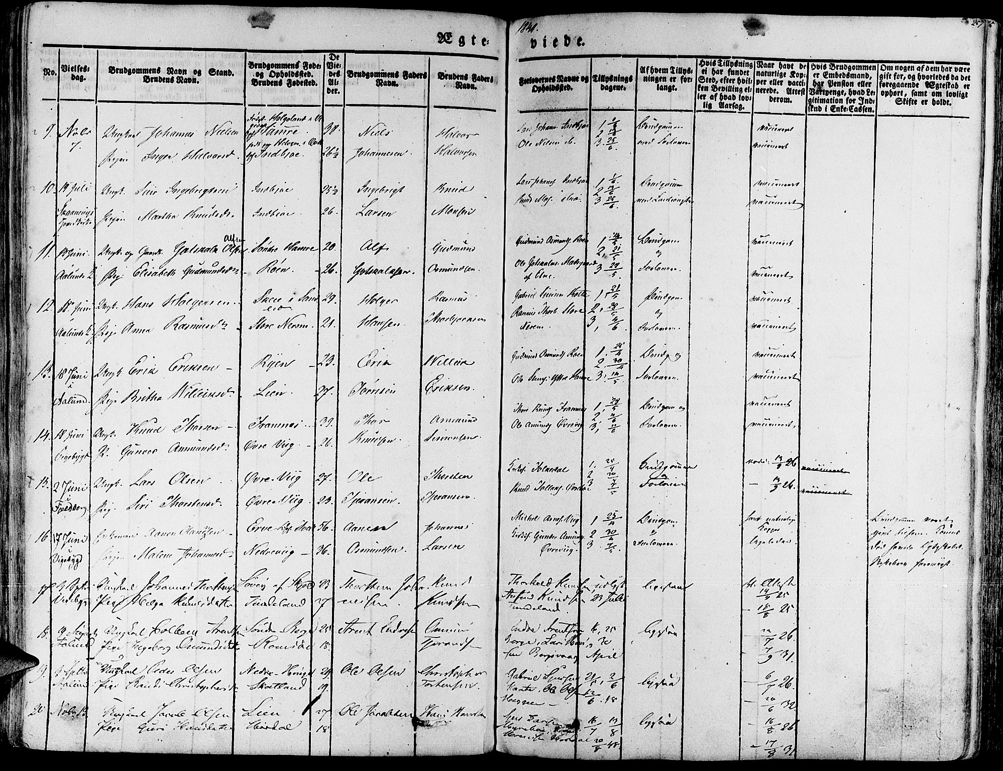 Fjelberg sokneprestembete, AV/SAB-A-75201/H/Haa: Parish register (official) no. A 6, 1835-1851, p. 257