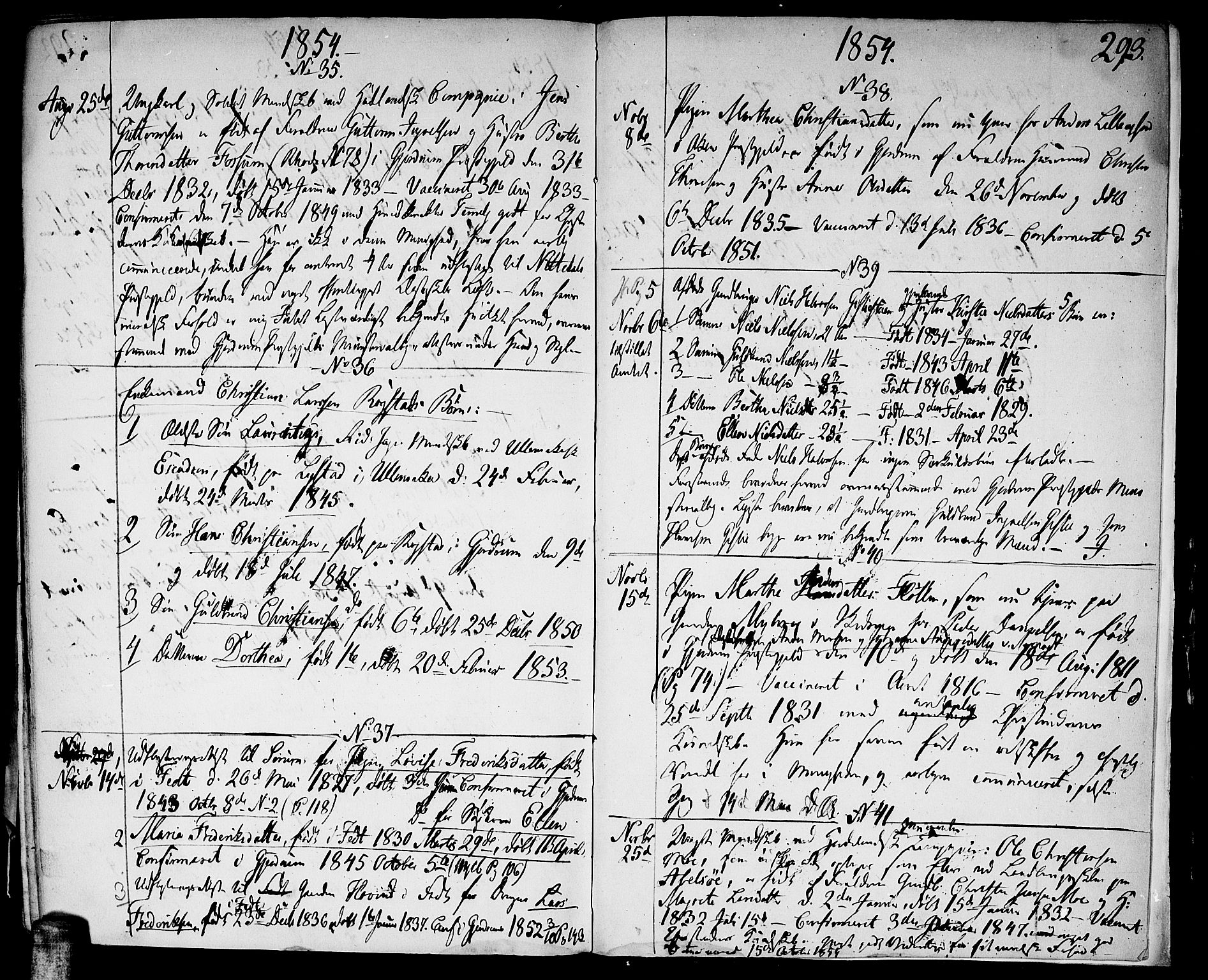 Gjerdrum prestekontor Kirkebøker, SAO/A-10412b/F/Fa/L0003: Parish register (official) no. I 3, 1798-1815, p. 293