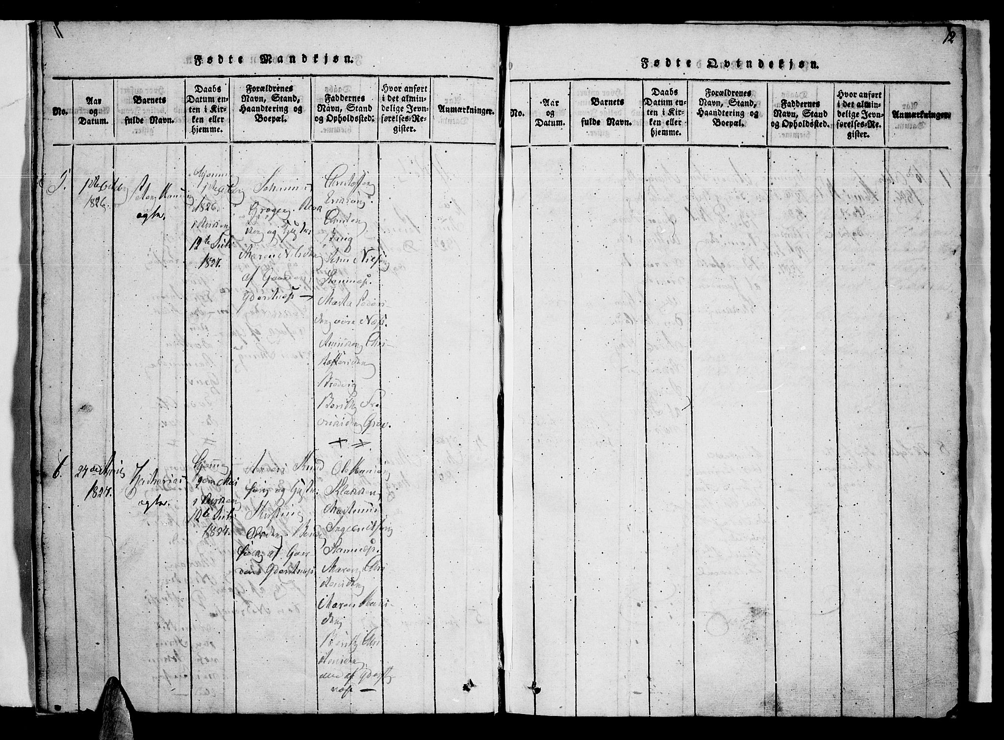 Ministerialprotokoller, klokkerbøker og fødselsregistre - Nordland, SAT/A-1459/807/L0120: Parish register (official) no. 807A03, 1821-1848, p. 12