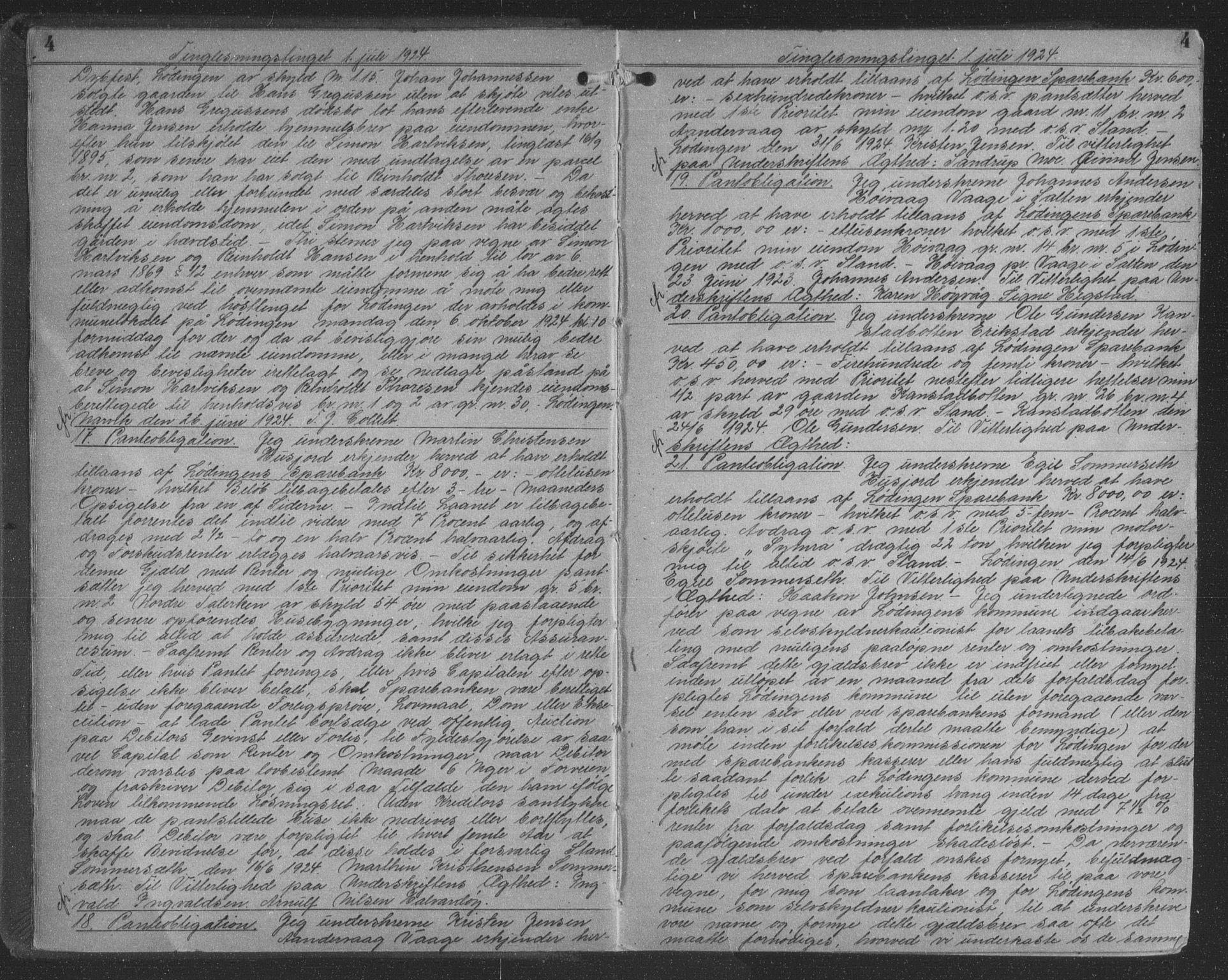 Steigen og Ofoten sorenskriveri, SAT/A-0030/1/2/2C/L0012: Mortgage book no. M, 1924-1926, p. 4