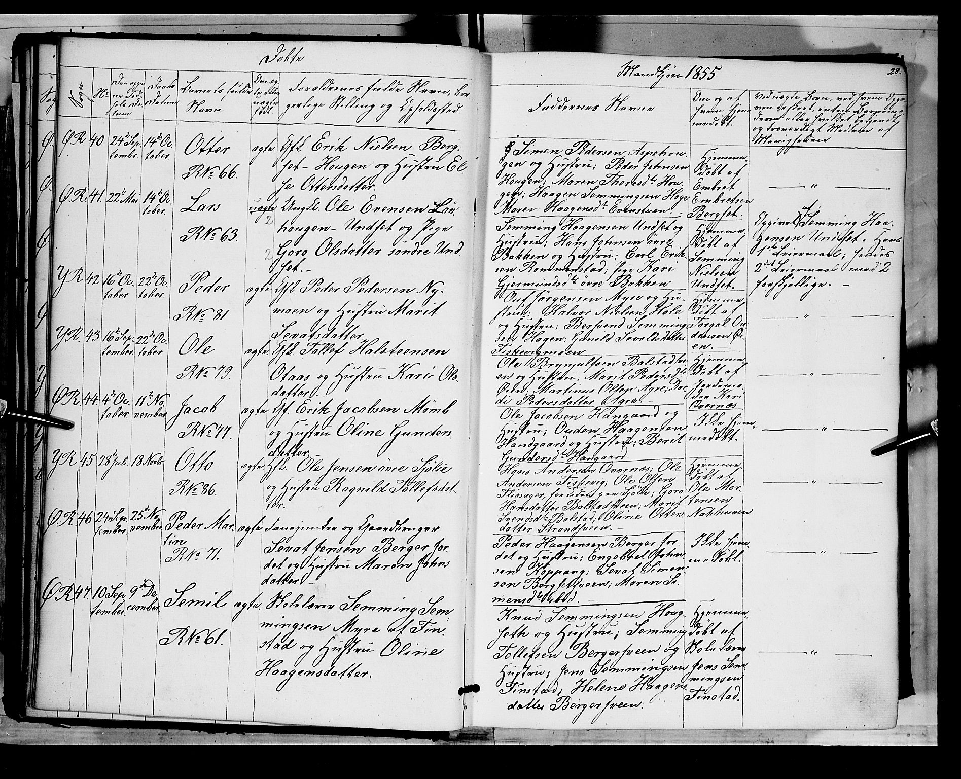 Rendalen prestekontor, AV/SAH-PREST-054/H/Ha/Haa/L0005: Parish register (official) no. 5, 1853-1866, p. 28