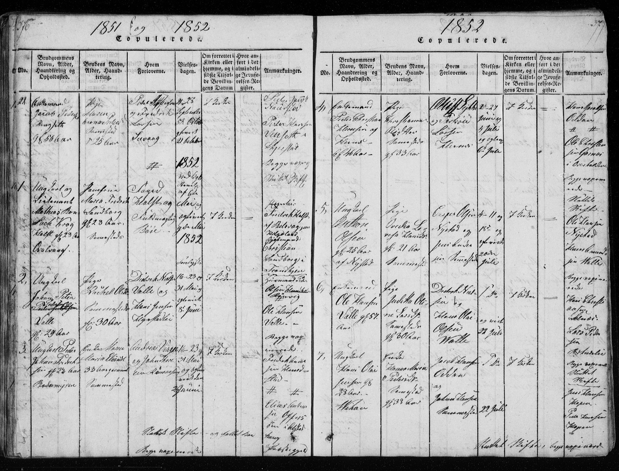 Ministerialprotokoller, klokkerbøker og fødselsregistre - Nordland, SAT/A-1459/801/L0026: Parish register (copy) no. 801C01, 1820-1855, p. 376-377