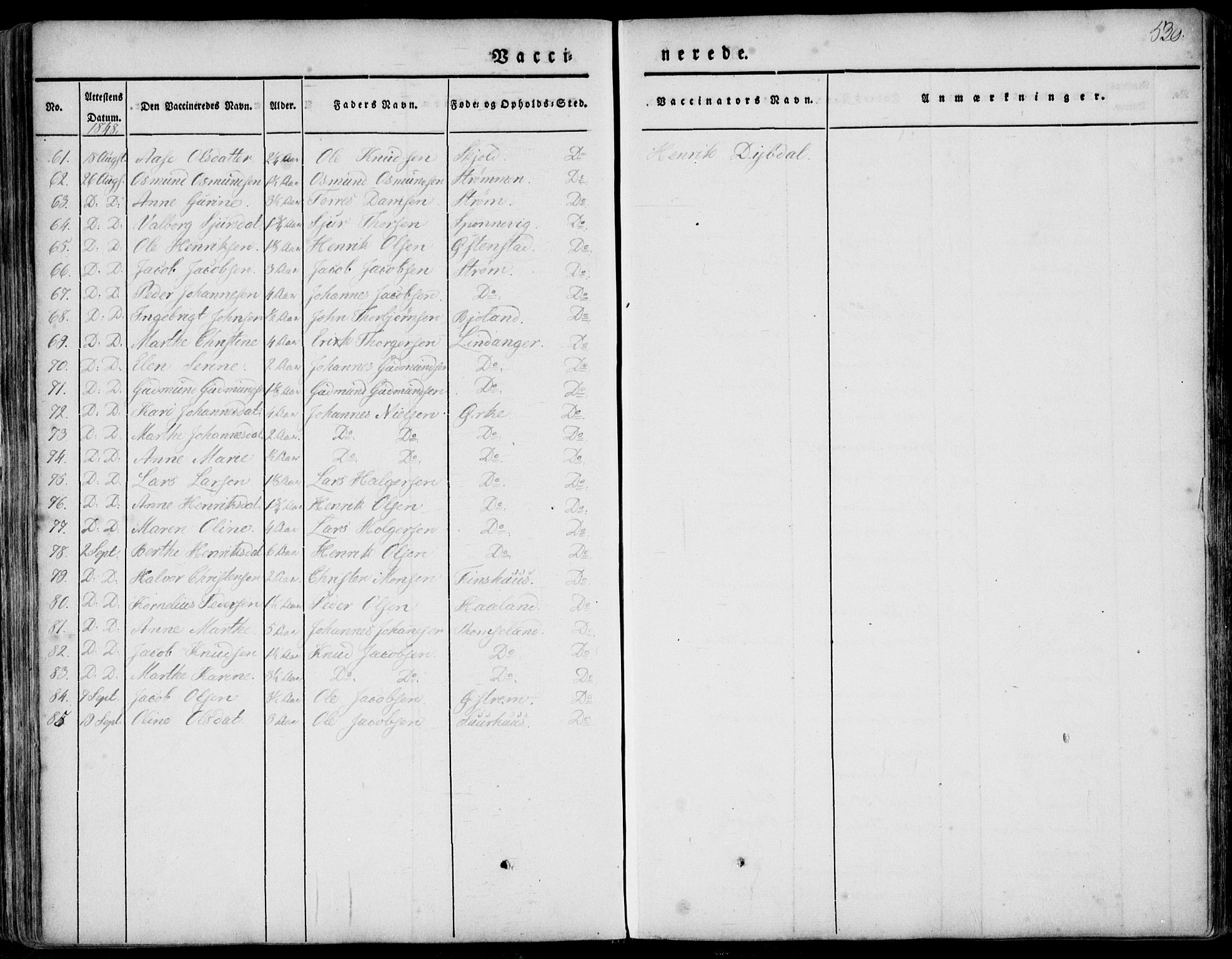 Skjold sokneprestkontor, AV/SAST-A-101847/H/Ha/Haa/L0006: Parish register (official) no. A 6.2, 1835-1858, p. 530