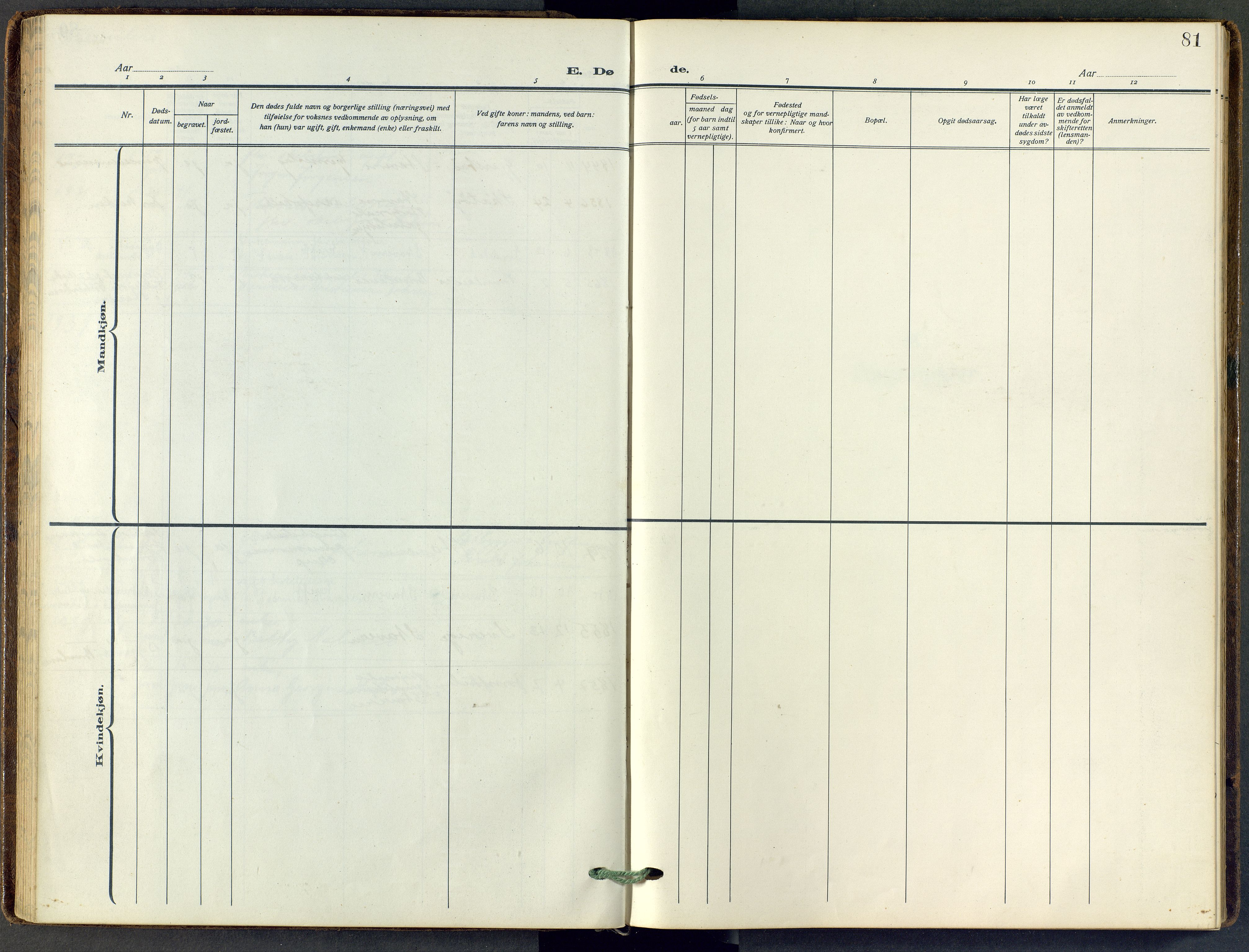 Stavern kirkebøker, AV/SAKO-A-318/F/Fa/L0010: Parish register (official) no. 10, 1916-1967, p. 81