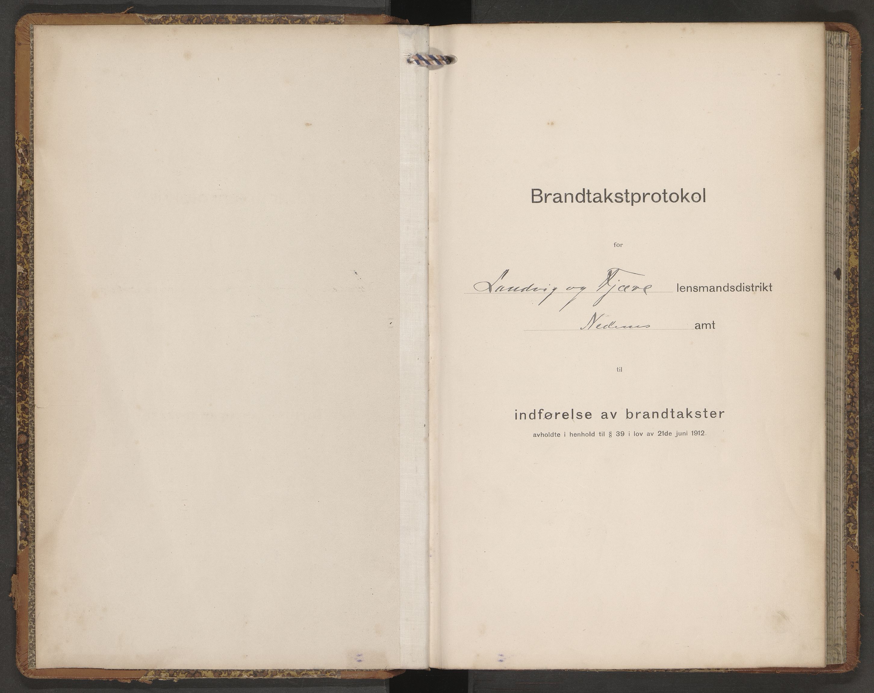 Norges Brannkasse Landvik og Fjære, SAK/2241-0032/F/Fa/L0016: Branntakstprotokoll nr. 16, 1914-1917